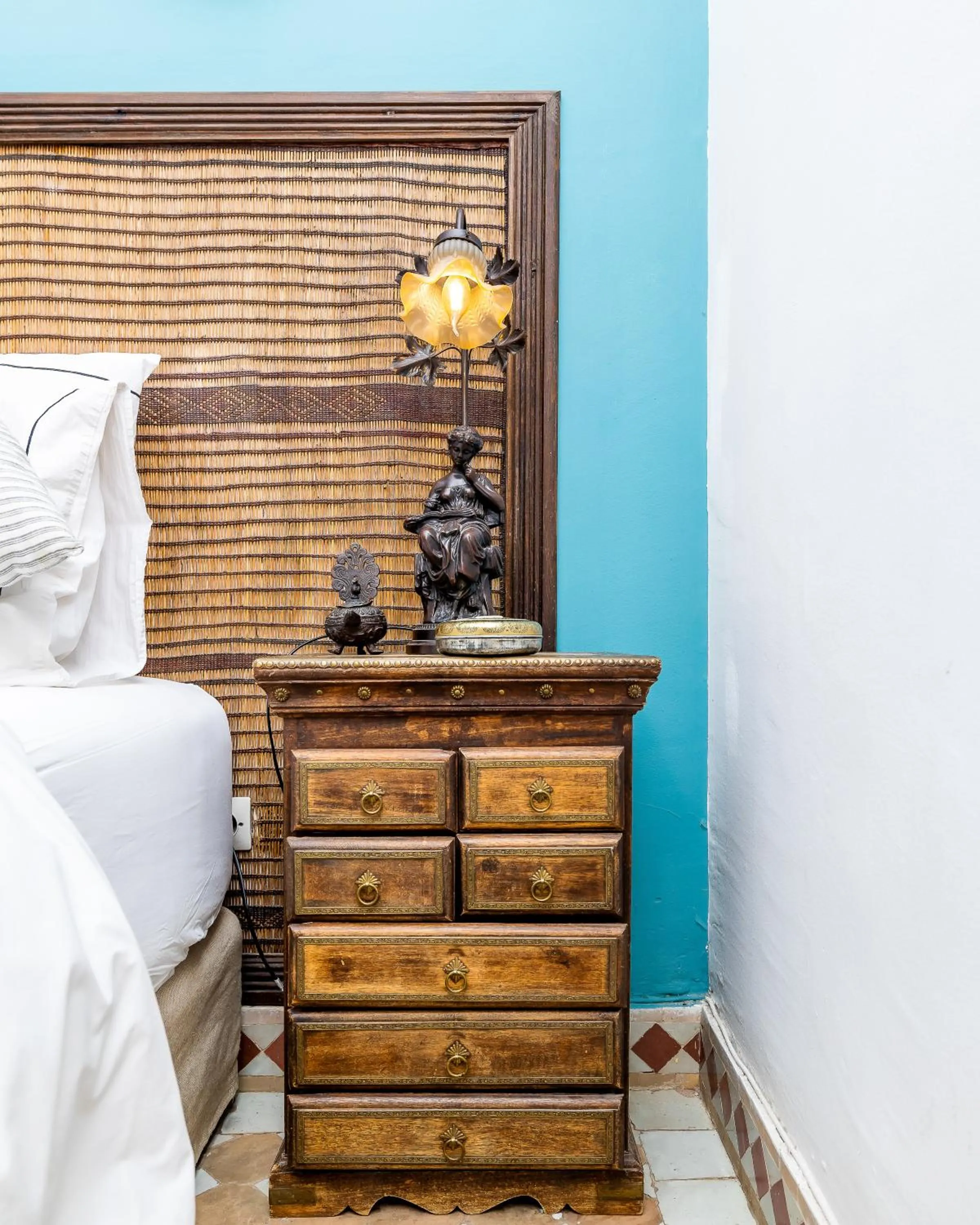 Decorative detail, Bed in Indian Palace