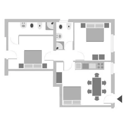 Floor plan in Aparthotel Carinzia