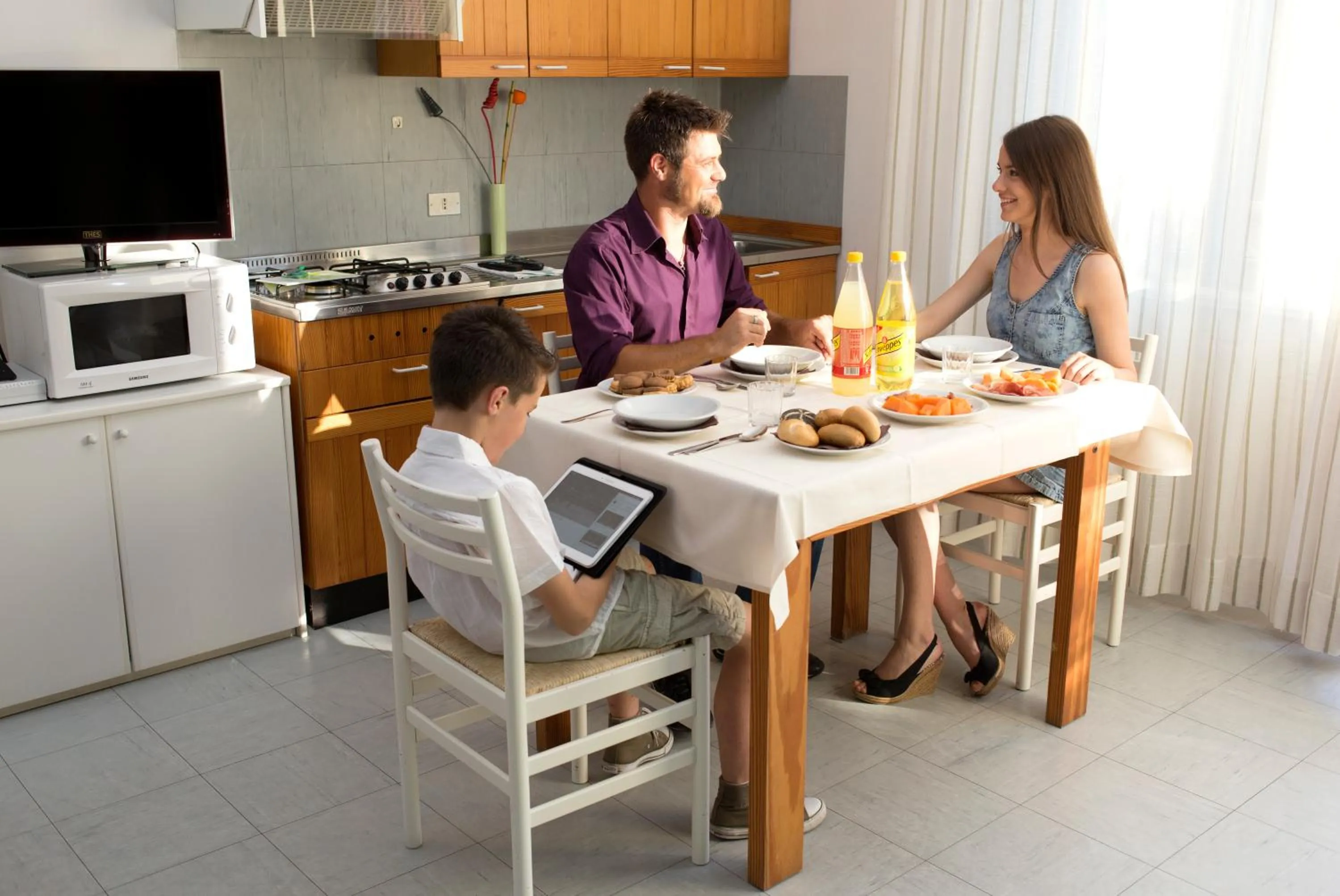 Kitchen or kitchenette in Aparthotel Carinzia