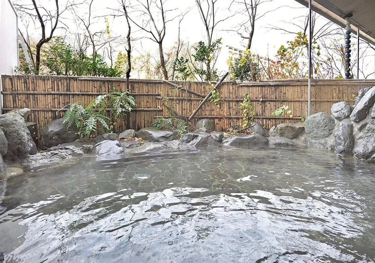 Open Air Bath in Itoen Hotel New Sakura