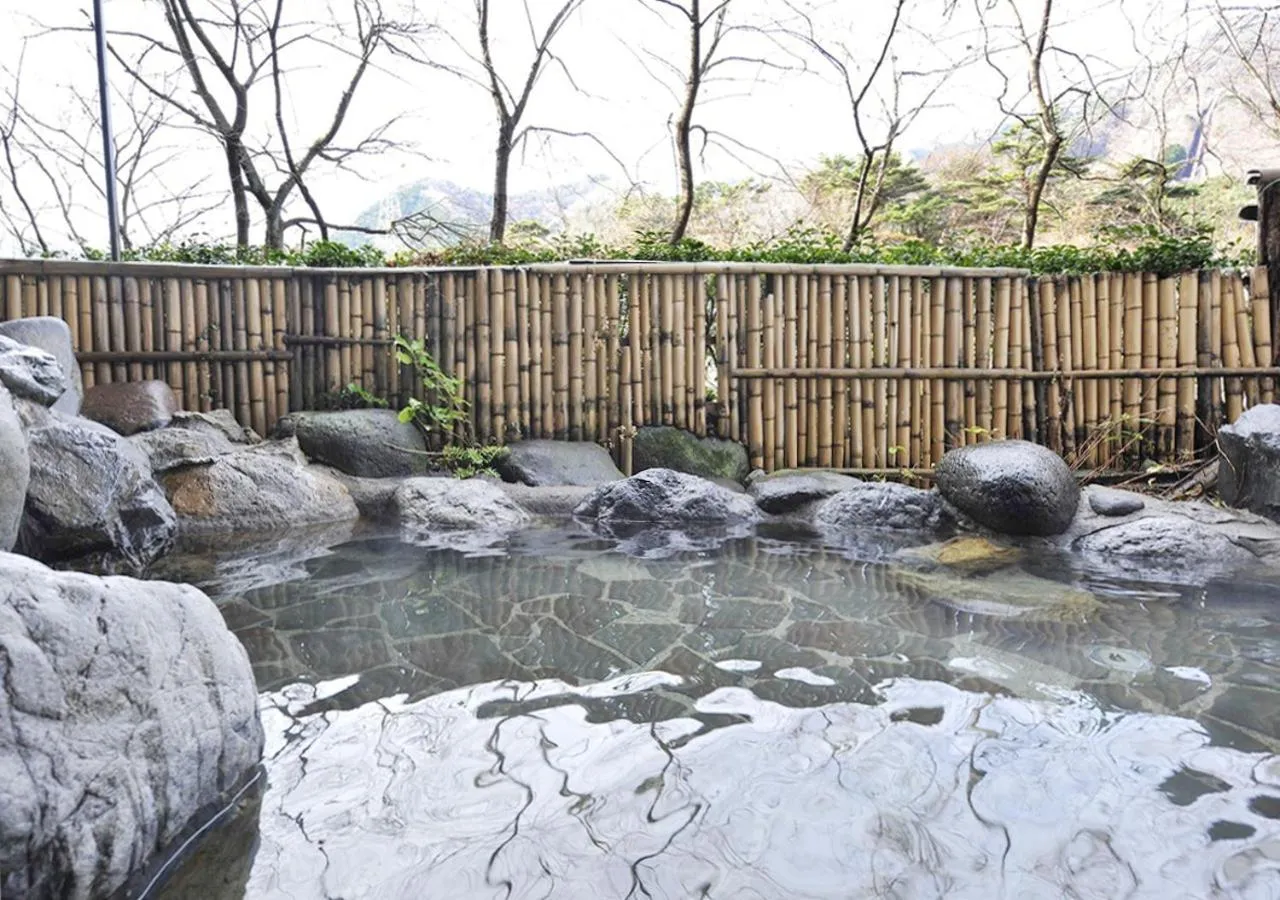 Open Air Bath in Itoen Hotel New Sakura