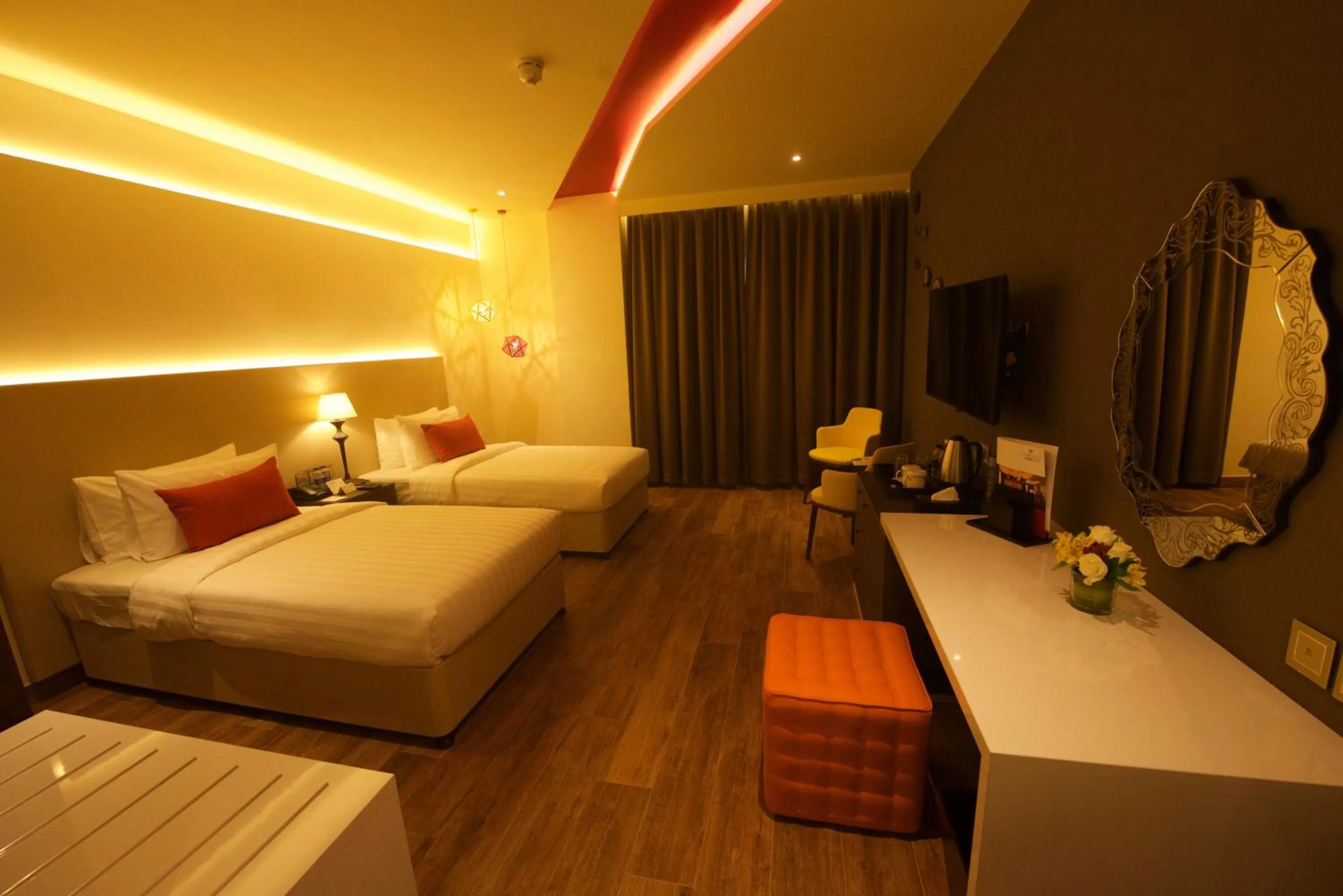 Bed in Carnelian Muscat - Airport Hotel