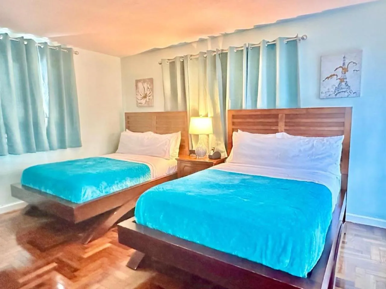 Bed in Blue House Miami