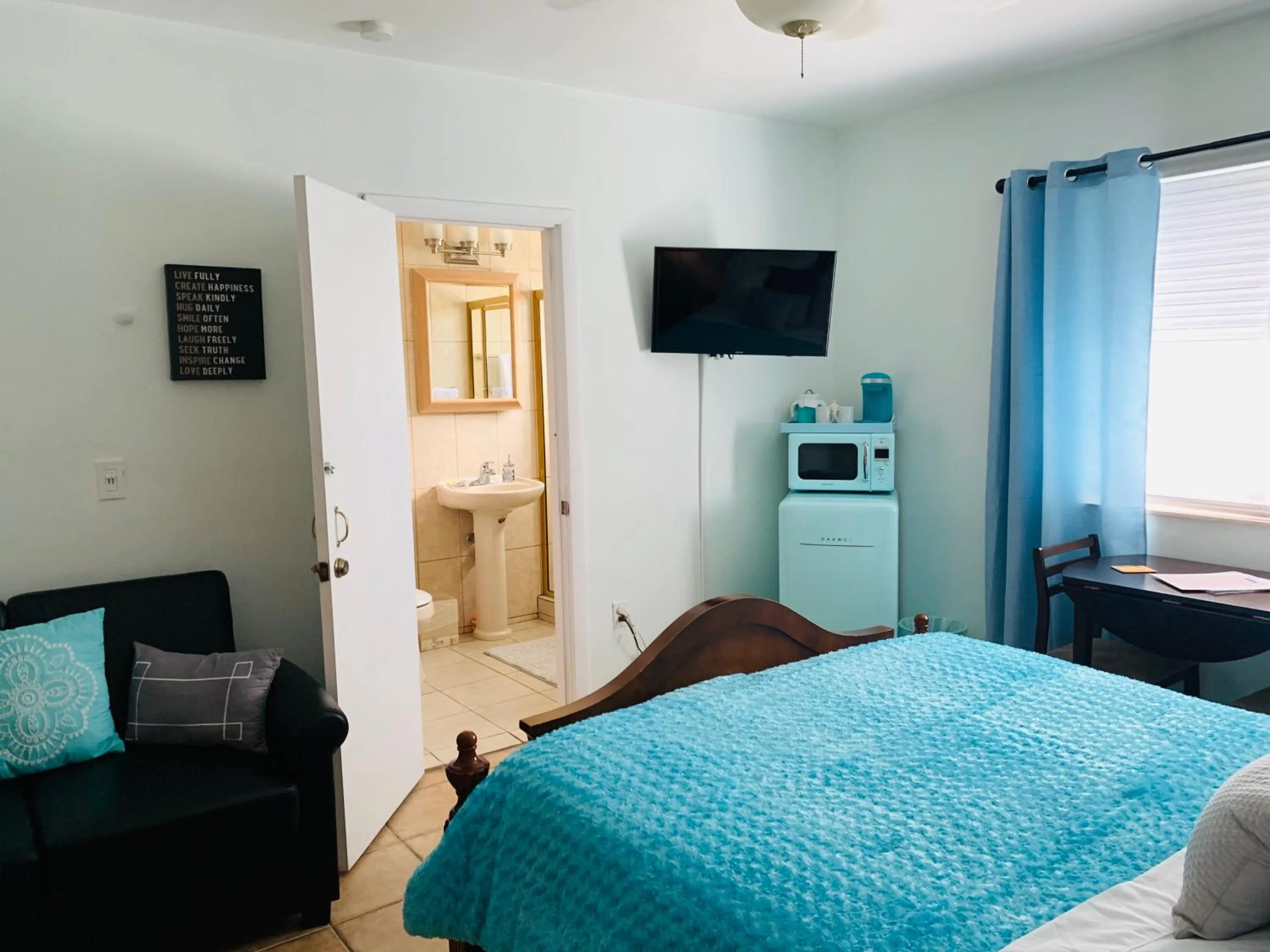 Bed in Blue House Miami