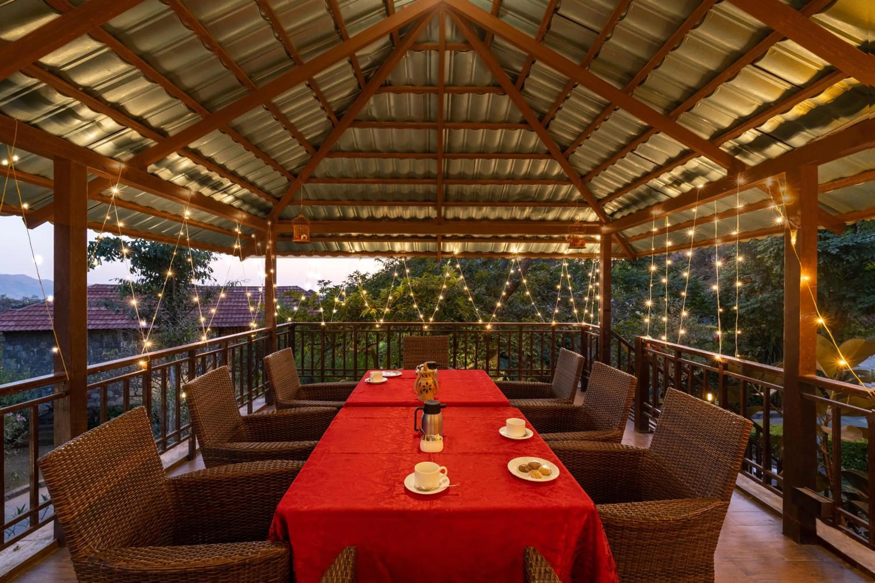 Dining area in Mahua Bagh Resort Kumbhalgarh