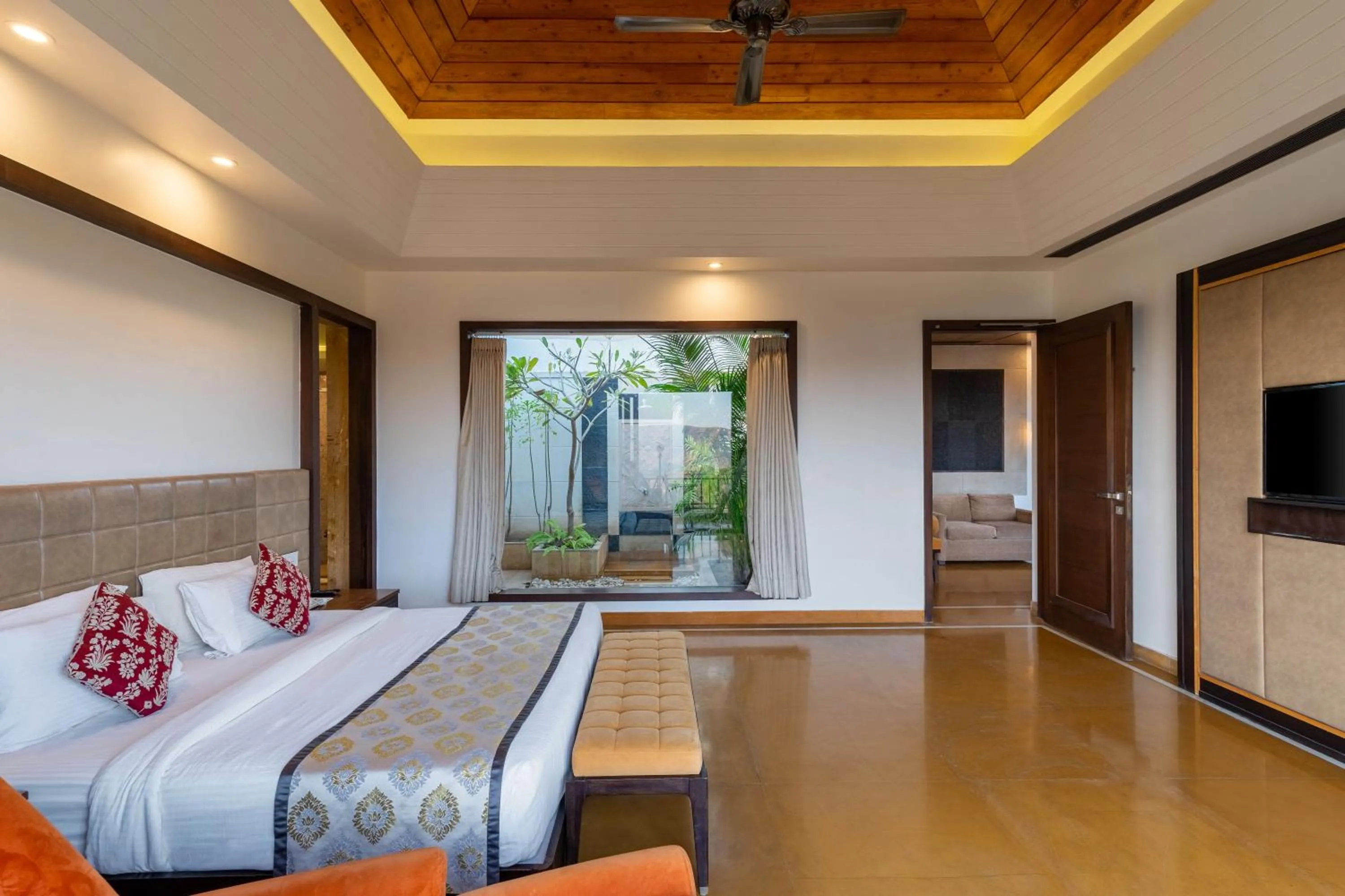 Bed in Mahua Bagh Resort Kumbhalgarh