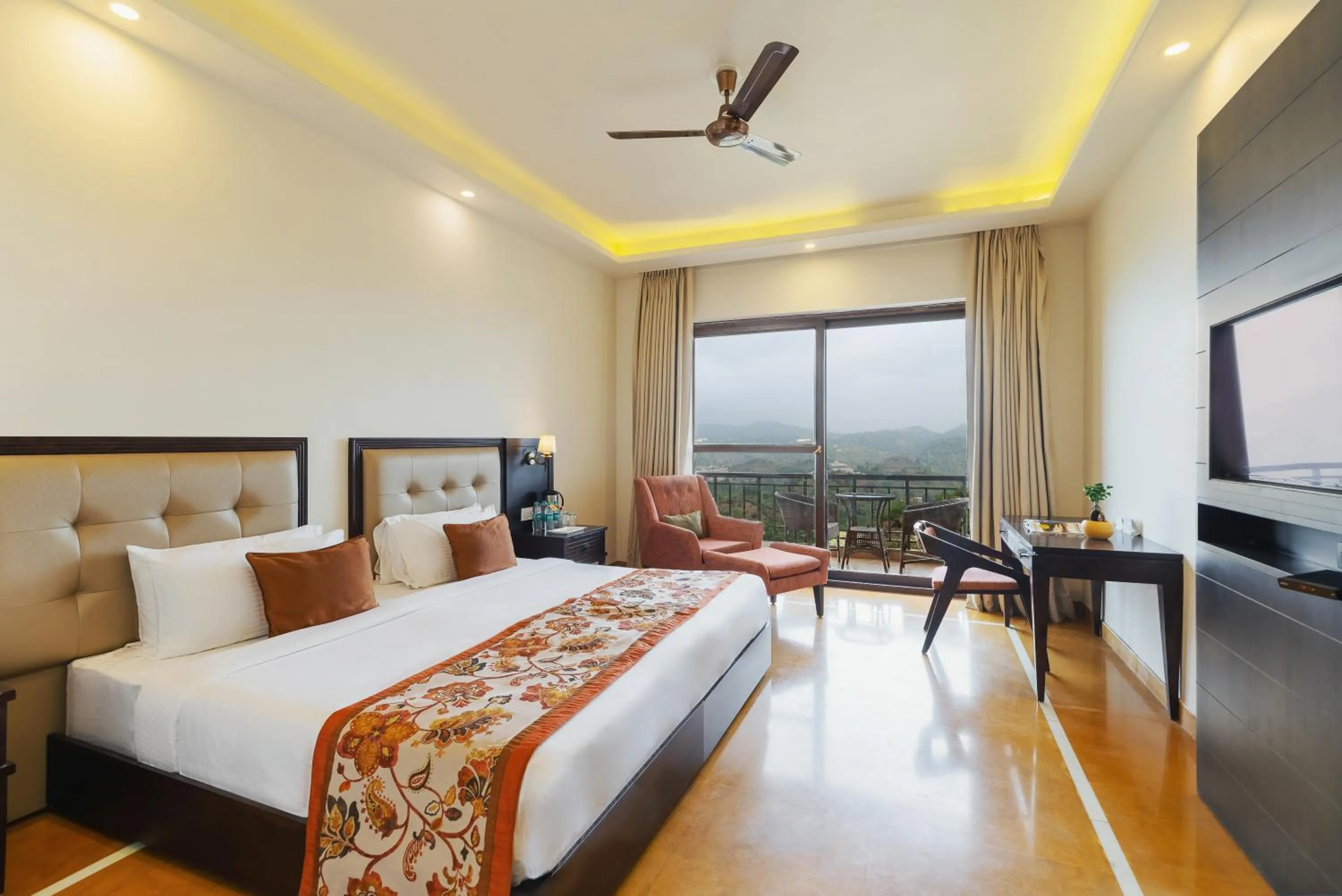 Bed in Mahua Bagh Resort Kumbhalgarh