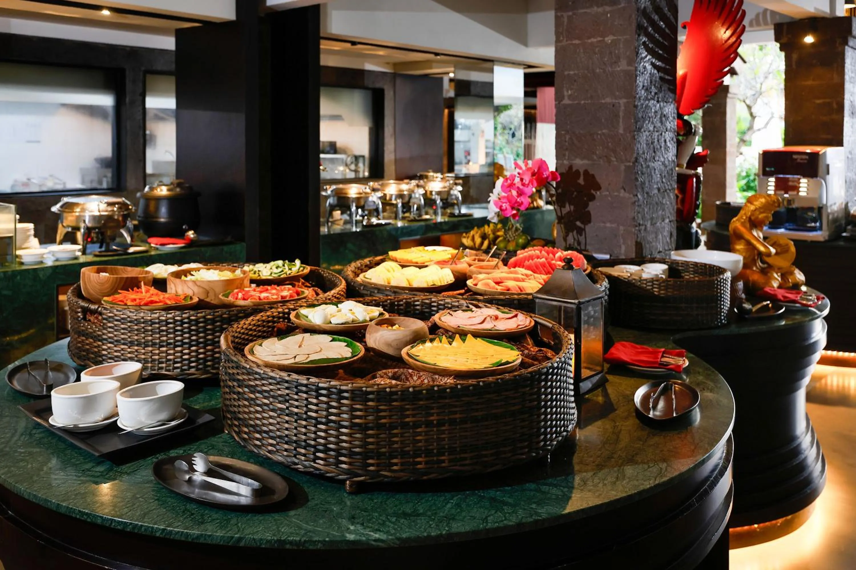 Buffet breakfast in Rama Beach Resort and Villas