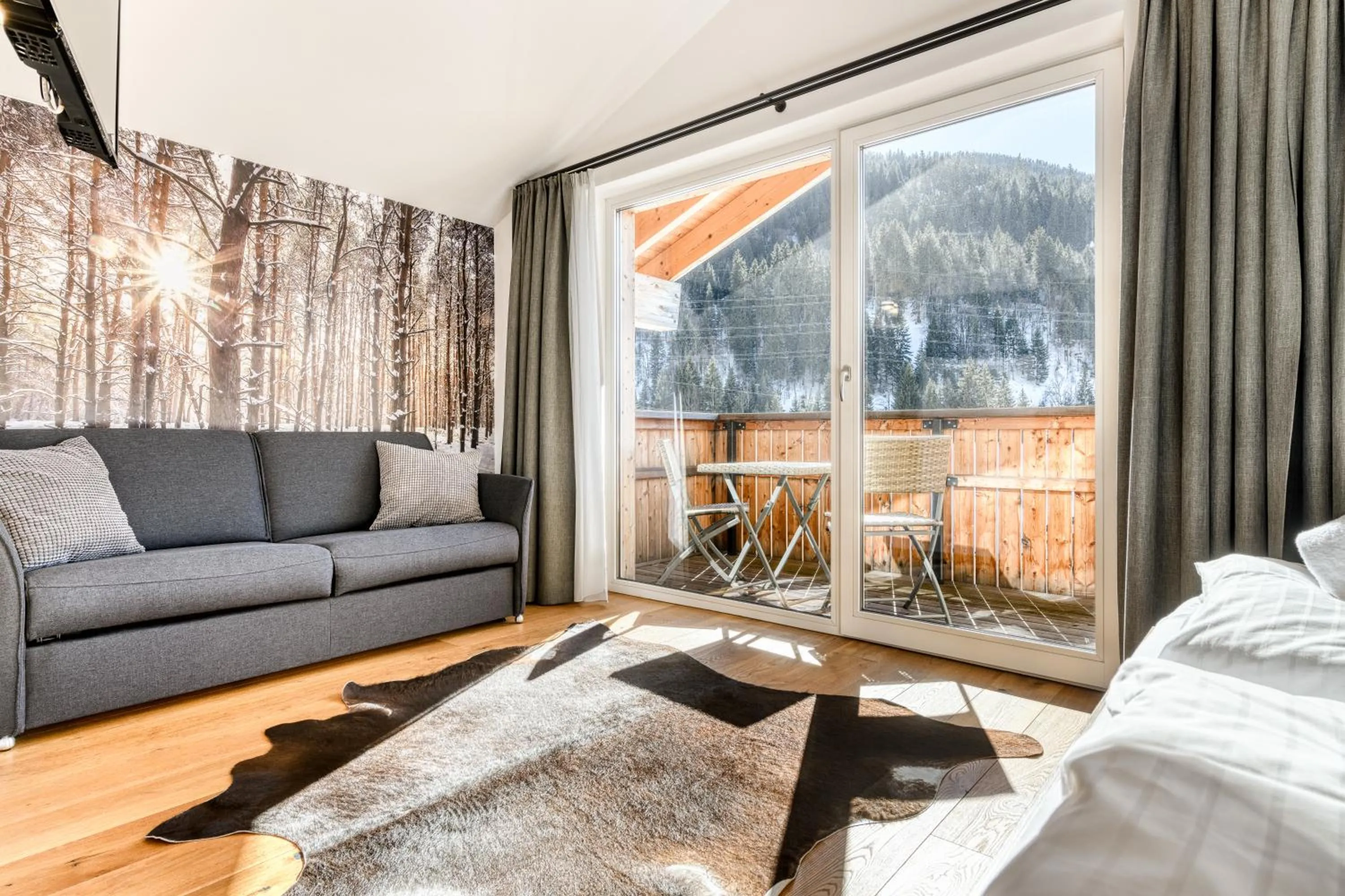Balcony/Terrace, Bed in Arlberg Chalets