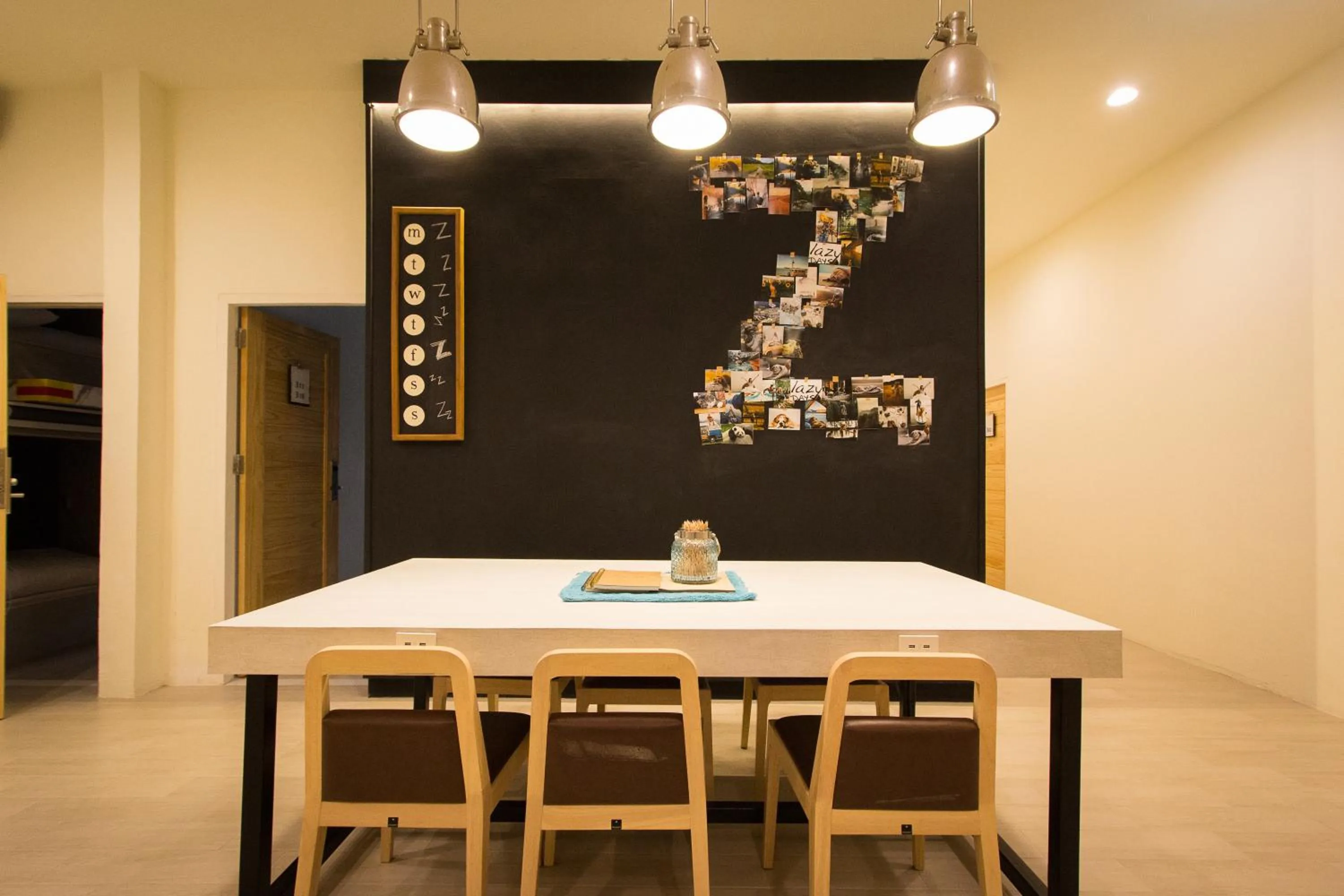 Dining area in Lazy Sunday hostel