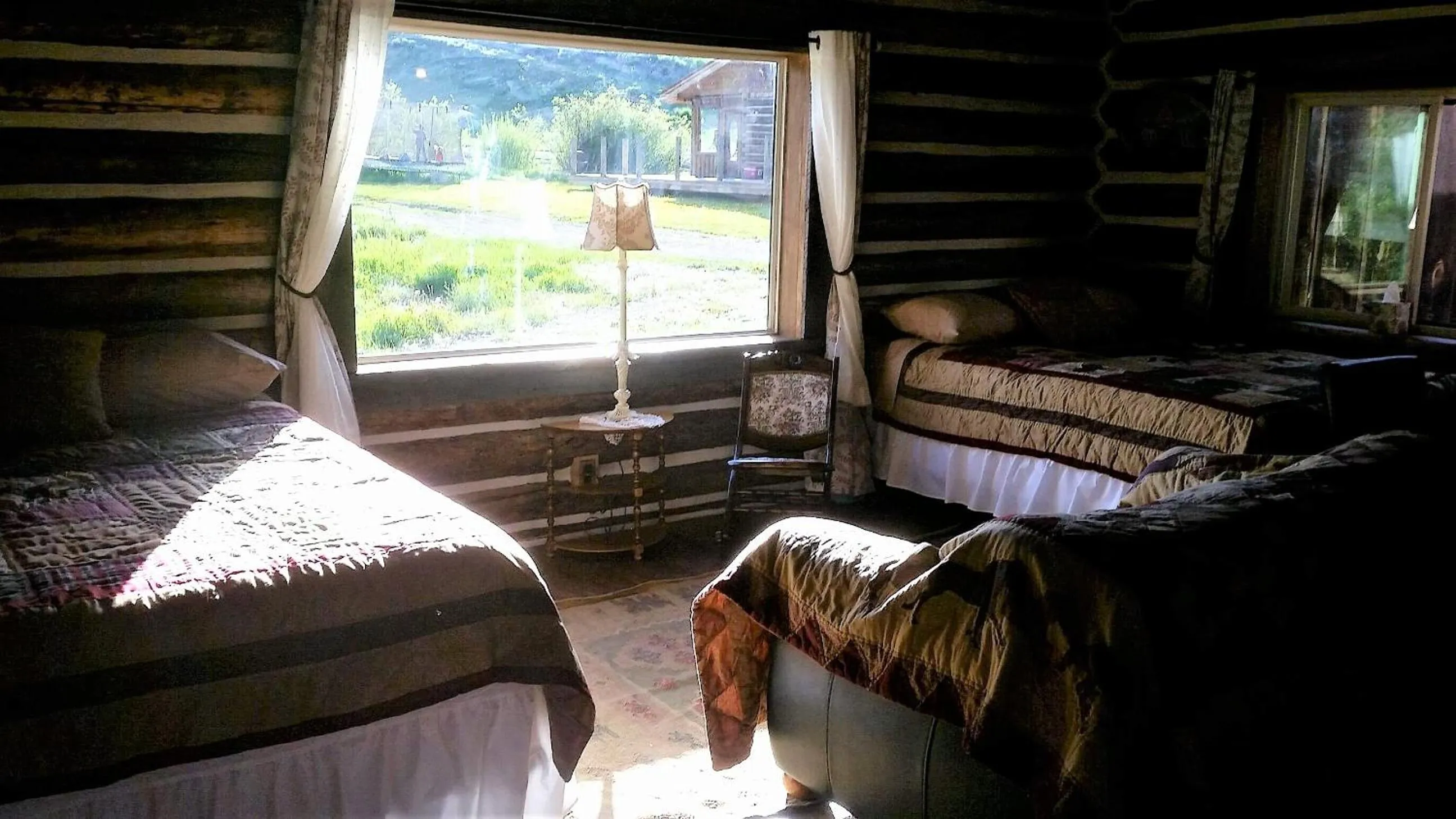 Bed in Creek Cabin
