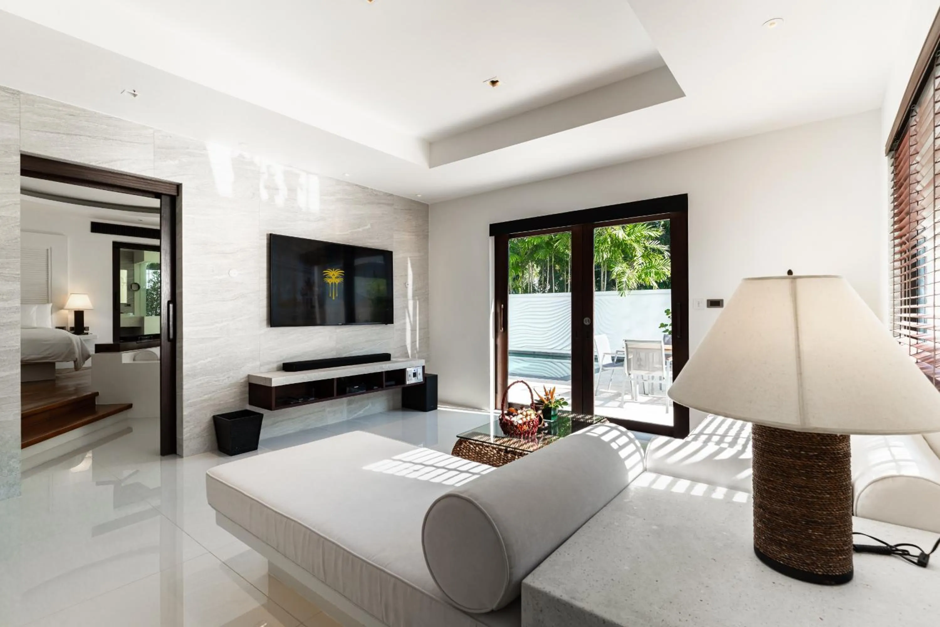 Living room, Bed in The Racha