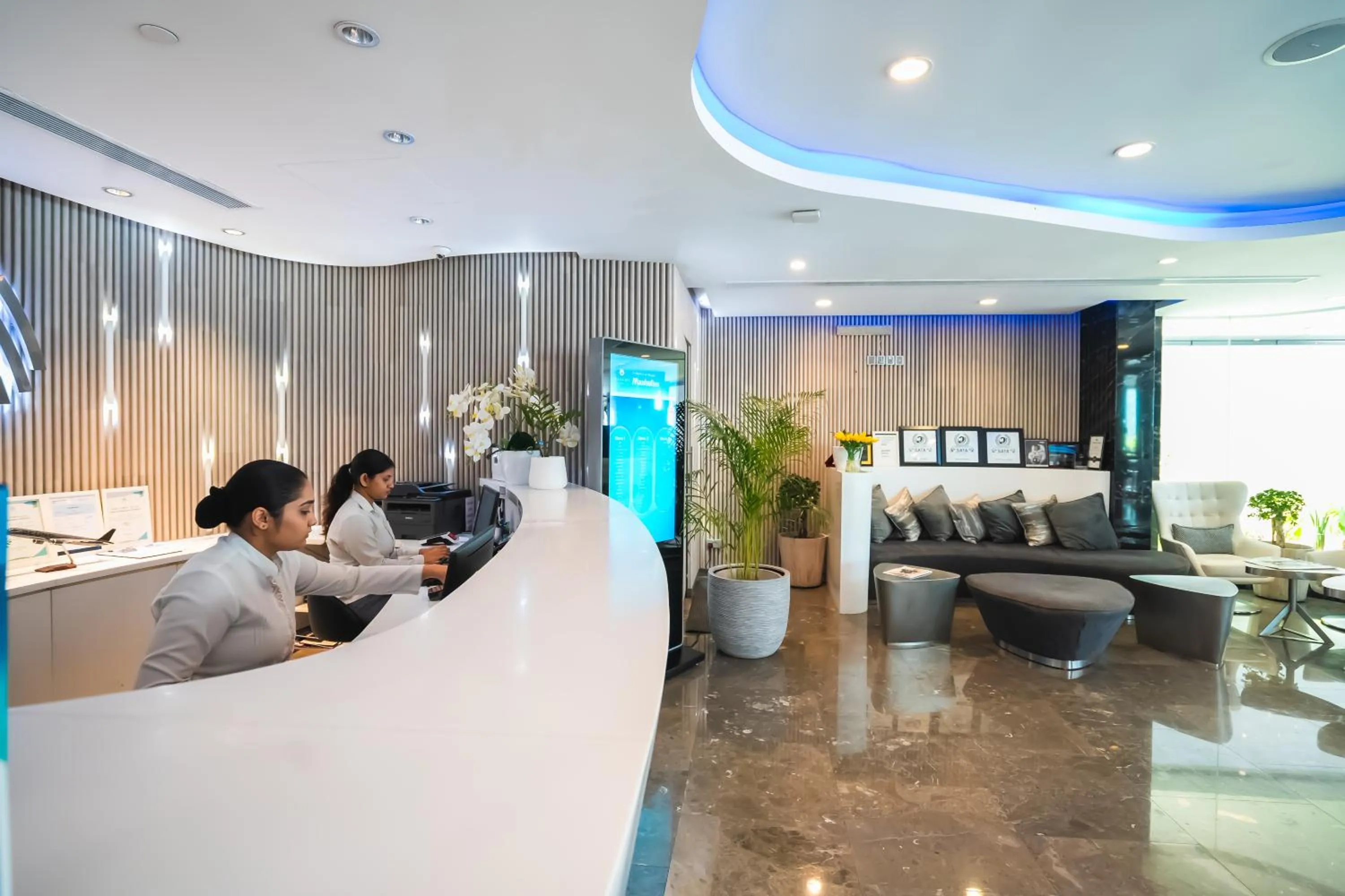 Lobby or reception in Maagiri Hotel