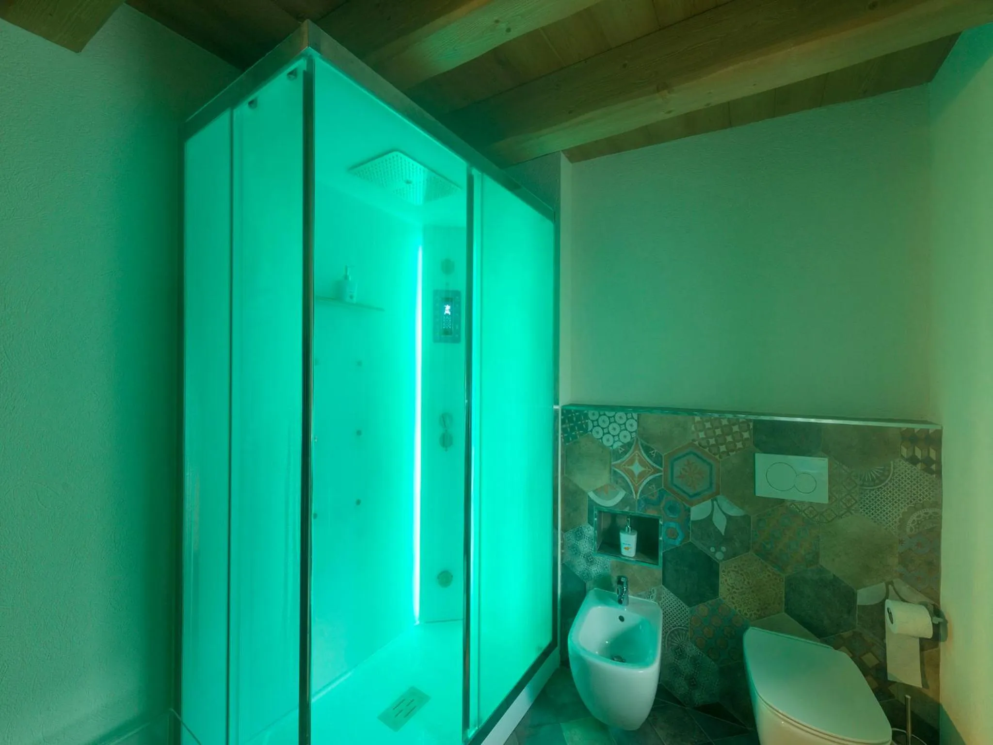 Shower in Chambres d'hôtes La Moraine Enchantée