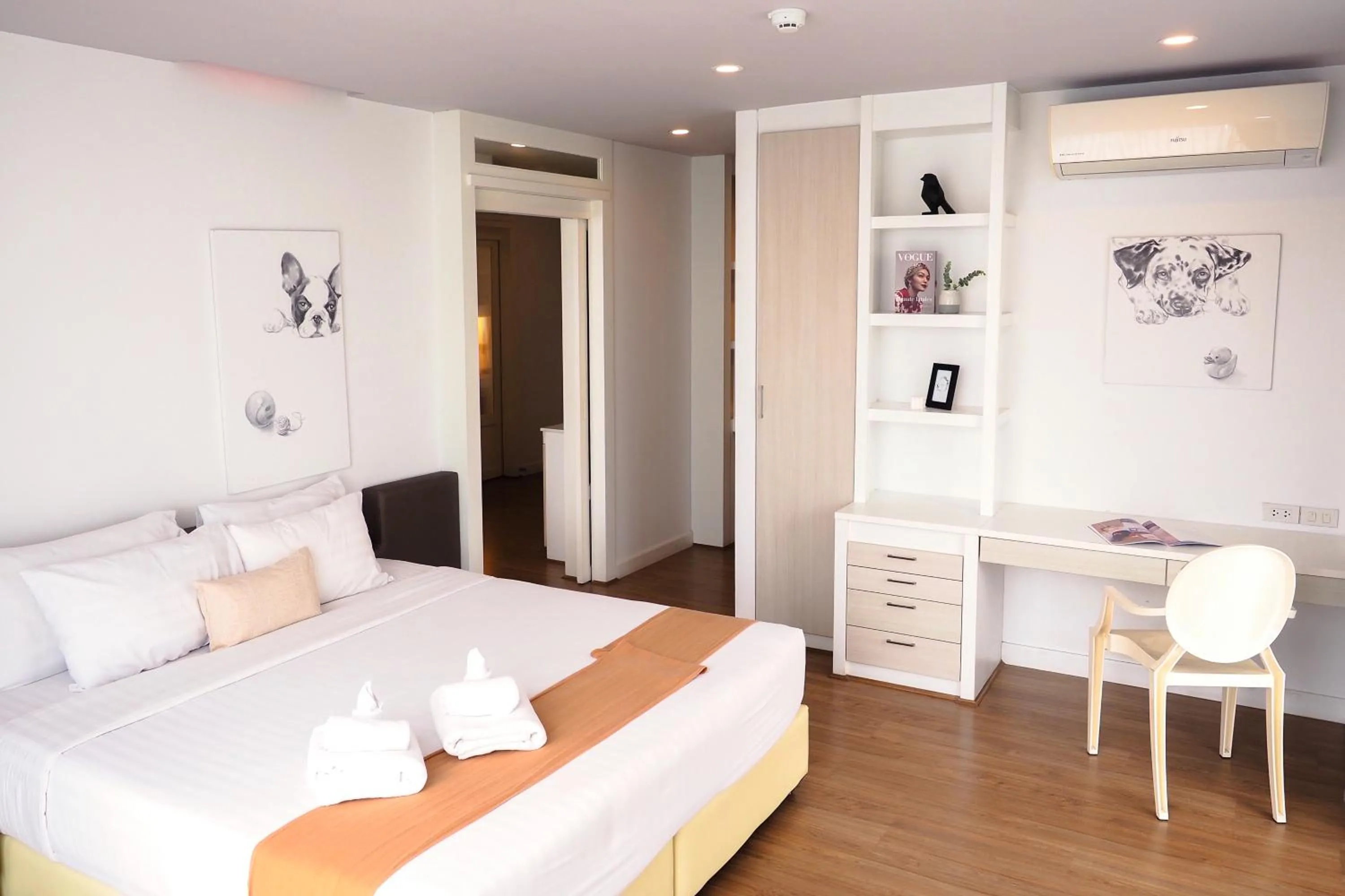 Bed in THE KANNAS Hotel & Serviced Apartment, Chiang Mai SHA Certified