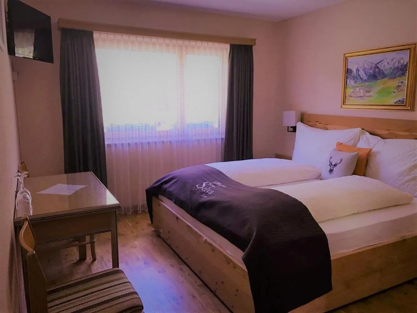 Bed in Hotel Pizzeria Selva