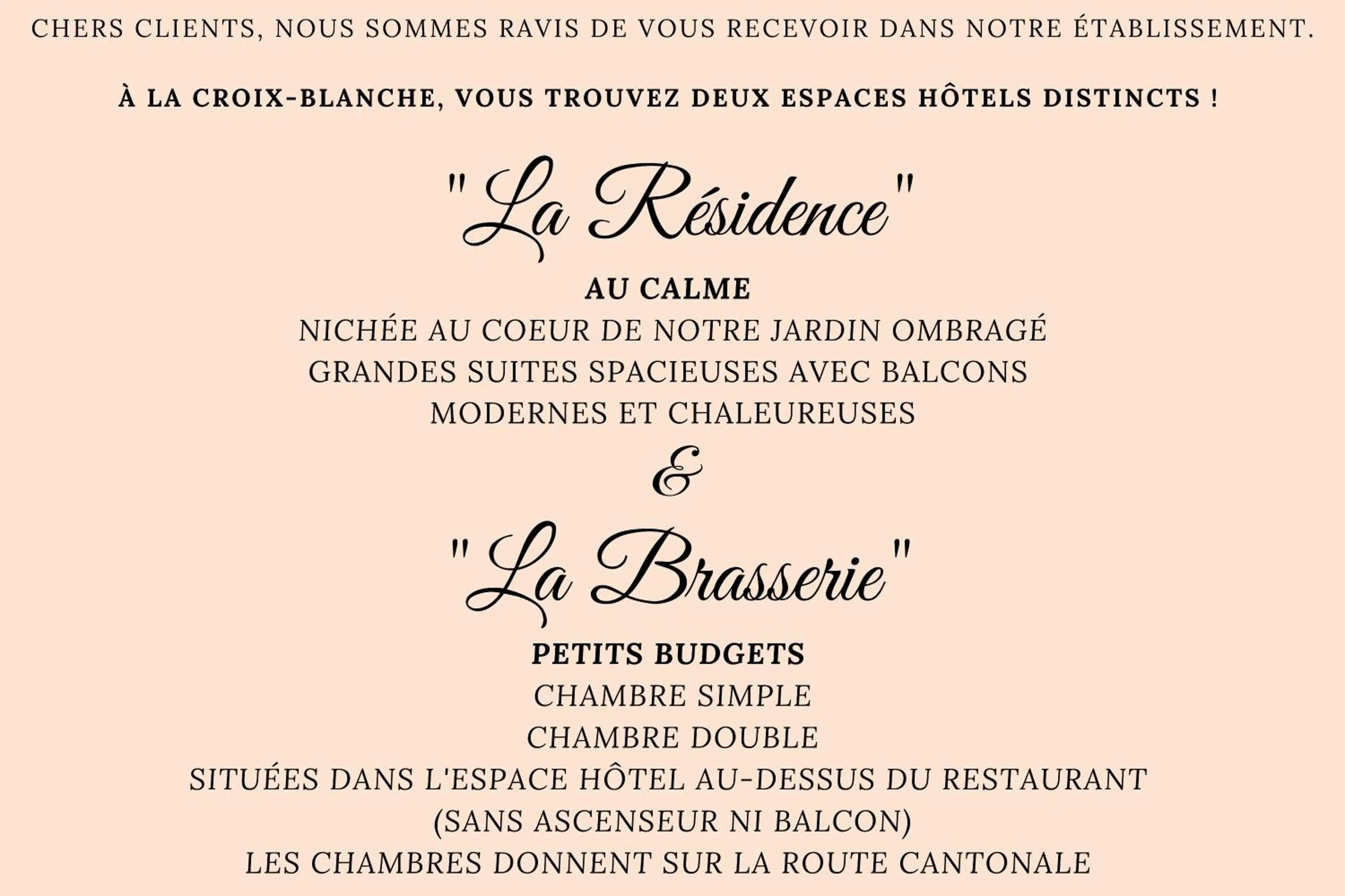 Hôtel la Croix Blanche