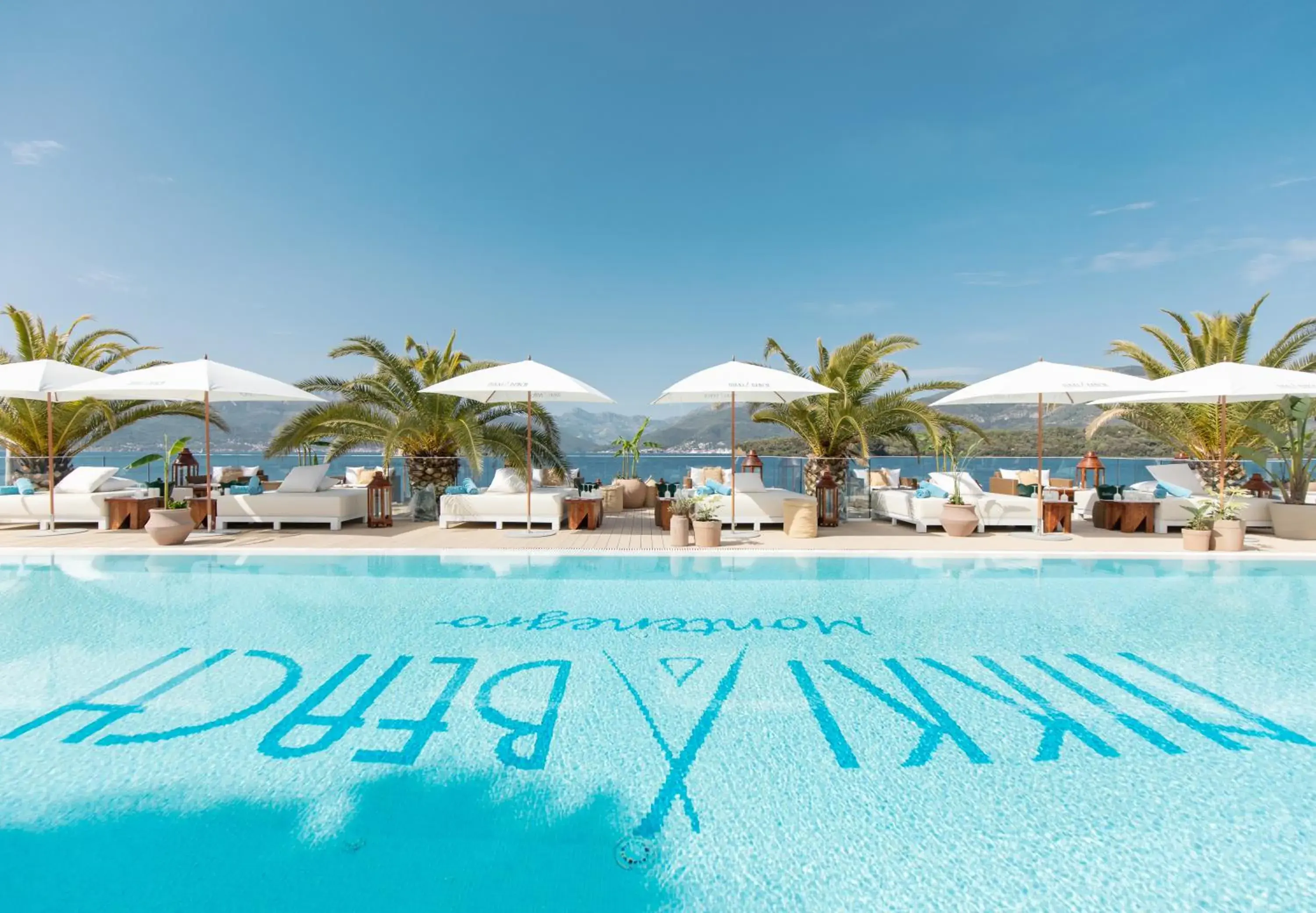 Swimming pool in Nikki Beach Resort & Spa Montenegro Swimming pool in Nikki Beach Resort & Spa Montenegro