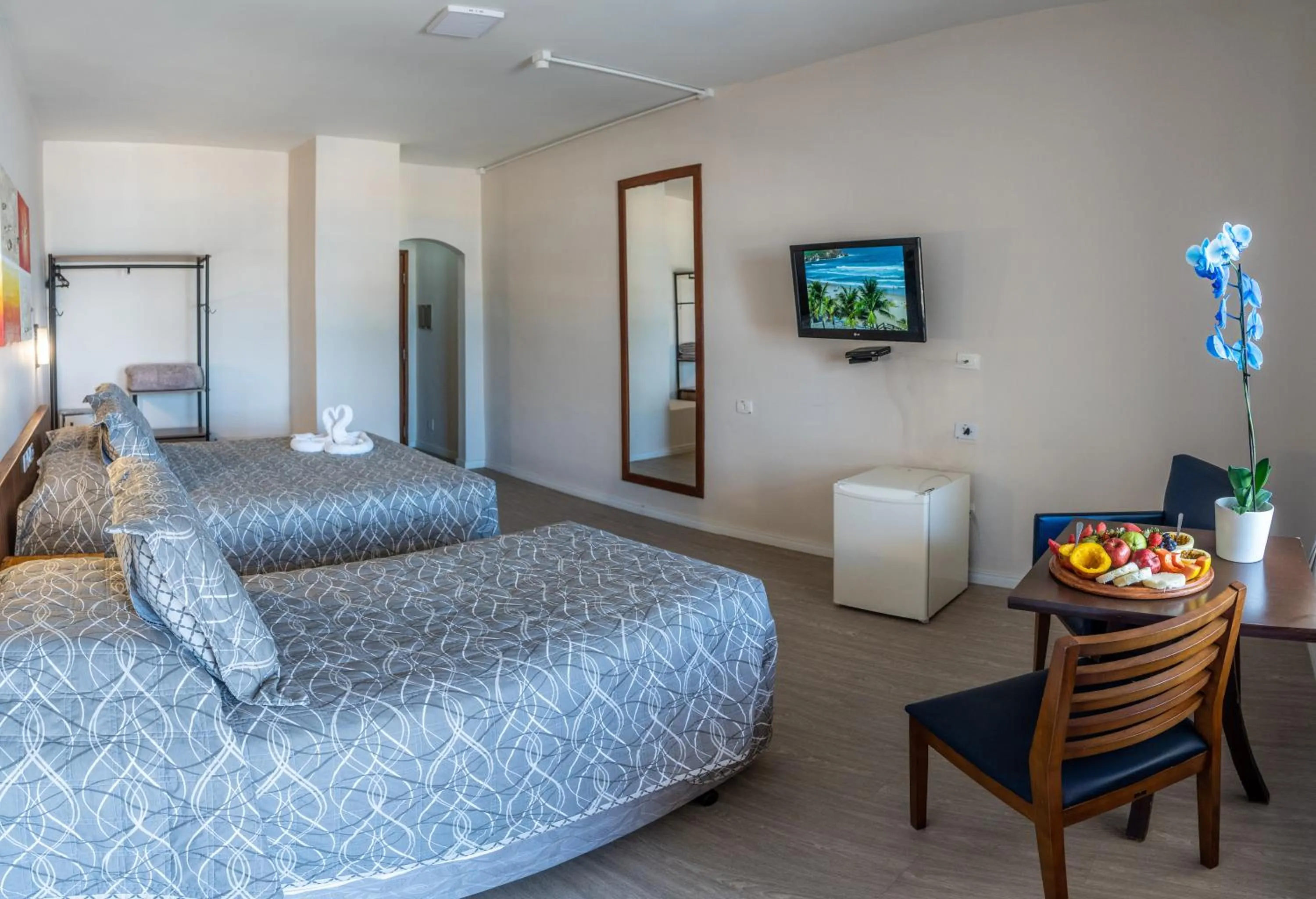 Bed in Strand Hotel Guarujá Frente Mar