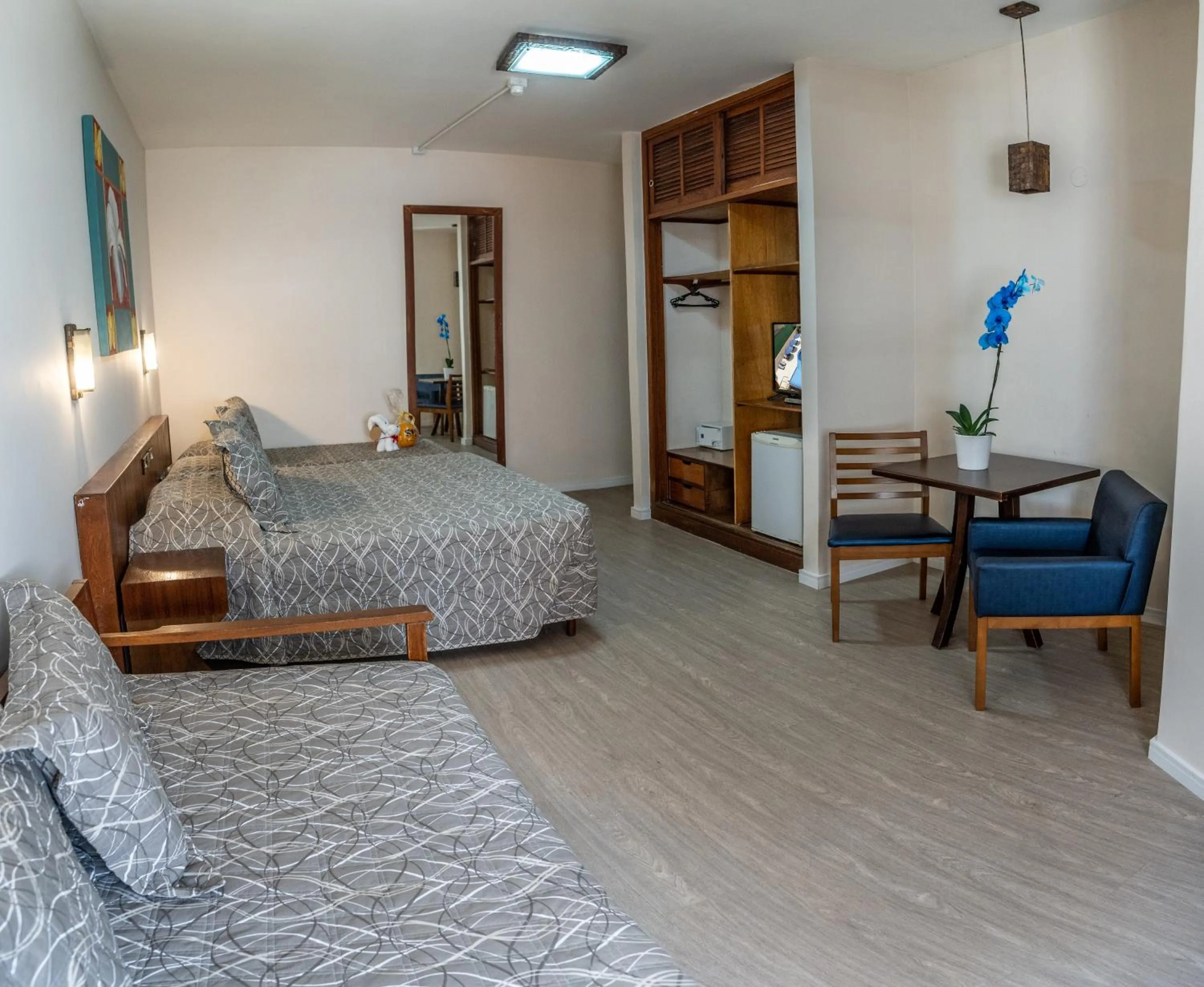 Bed in Strand Hotel Guarujá Frente Mar