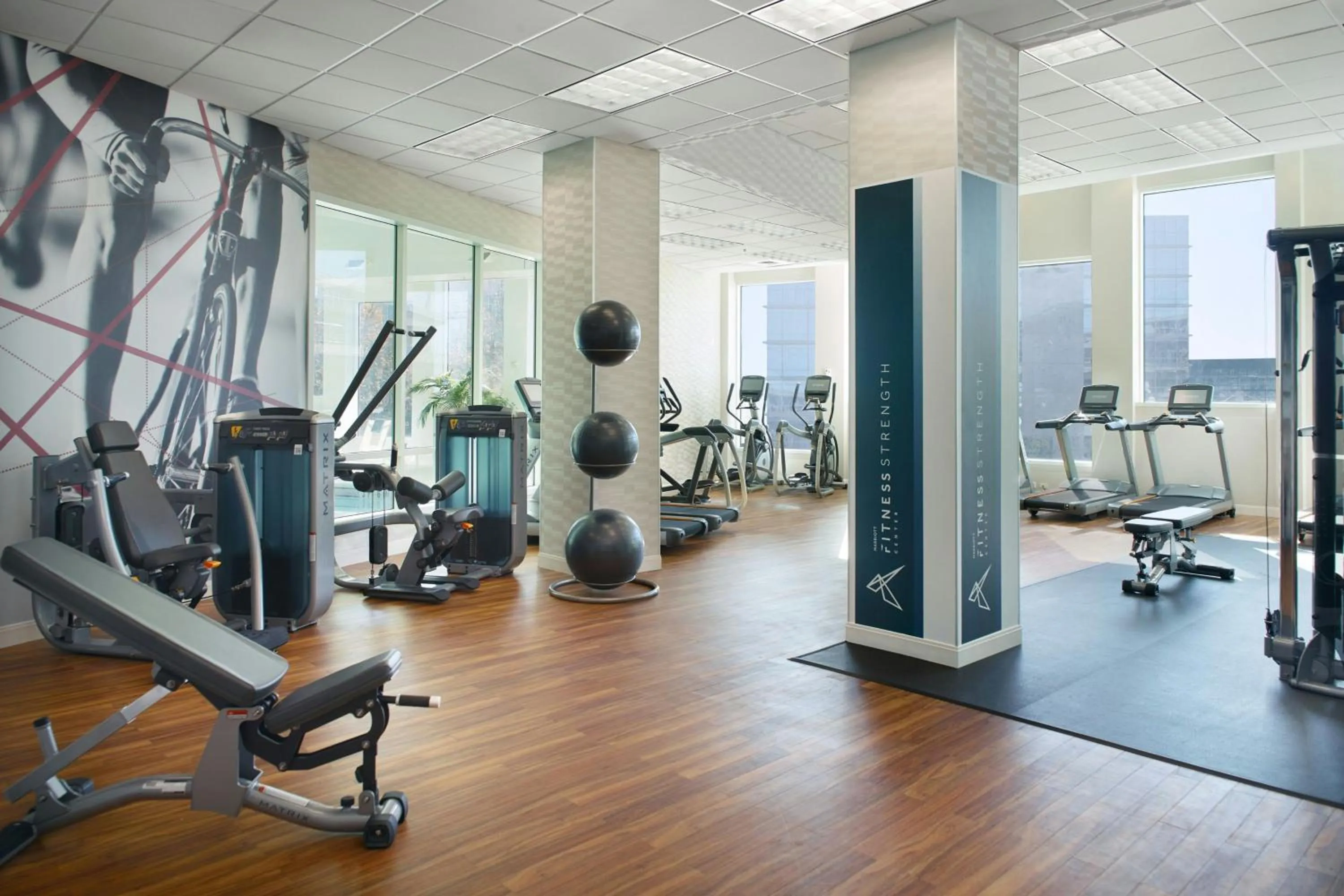 Fitness centre/facilities in Atlanta Airport Marriott Gateway