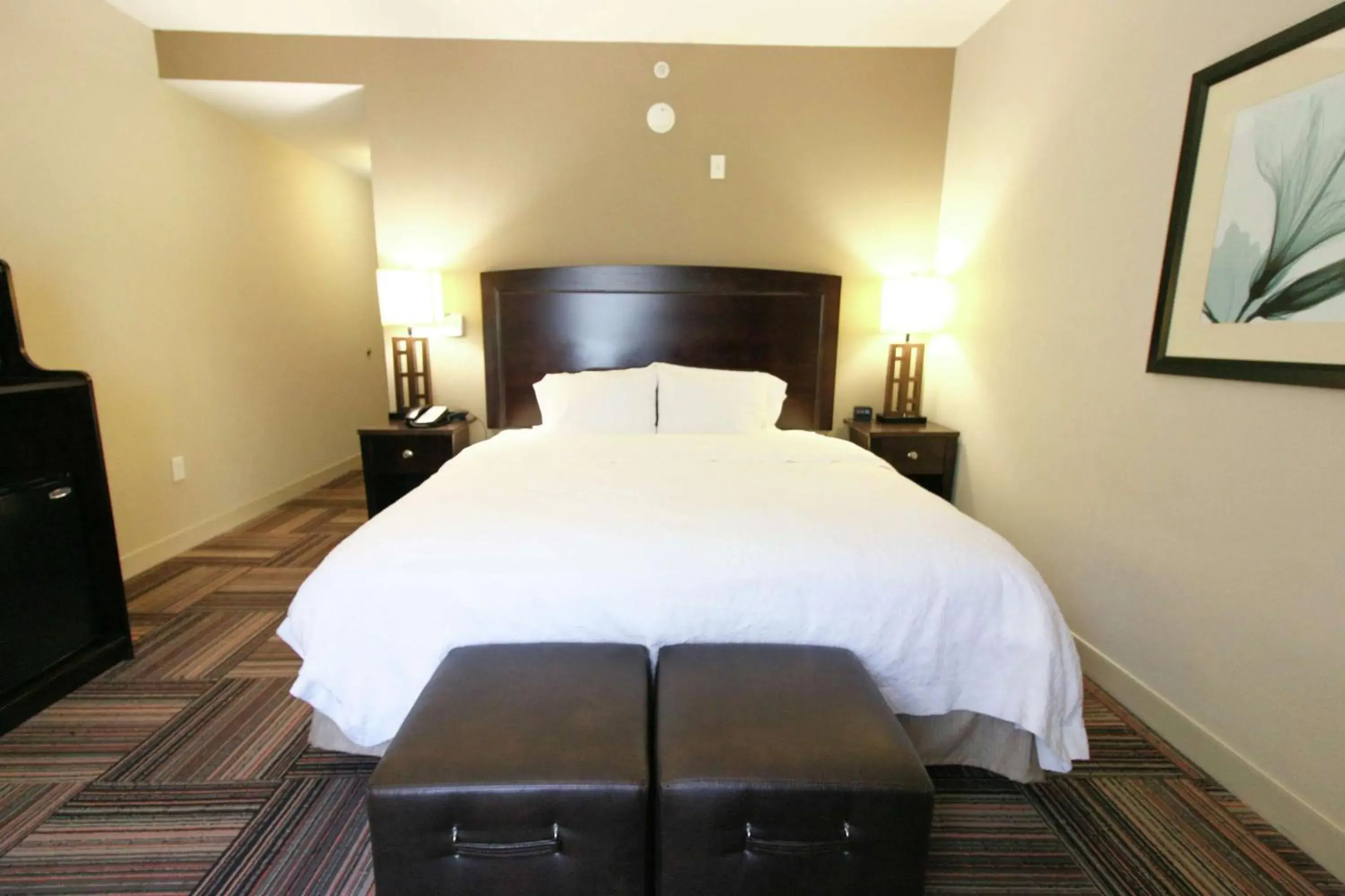 Bed in Hampton Inn & Suites Flowery Branch Bed in Hampton Inn & Suites Flowery Branch