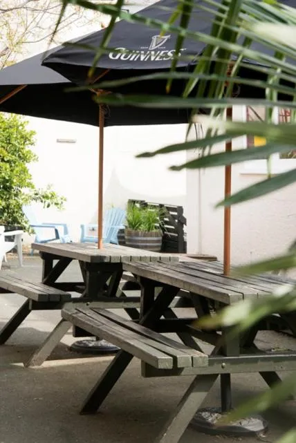 Patio in Bridge Backpackers