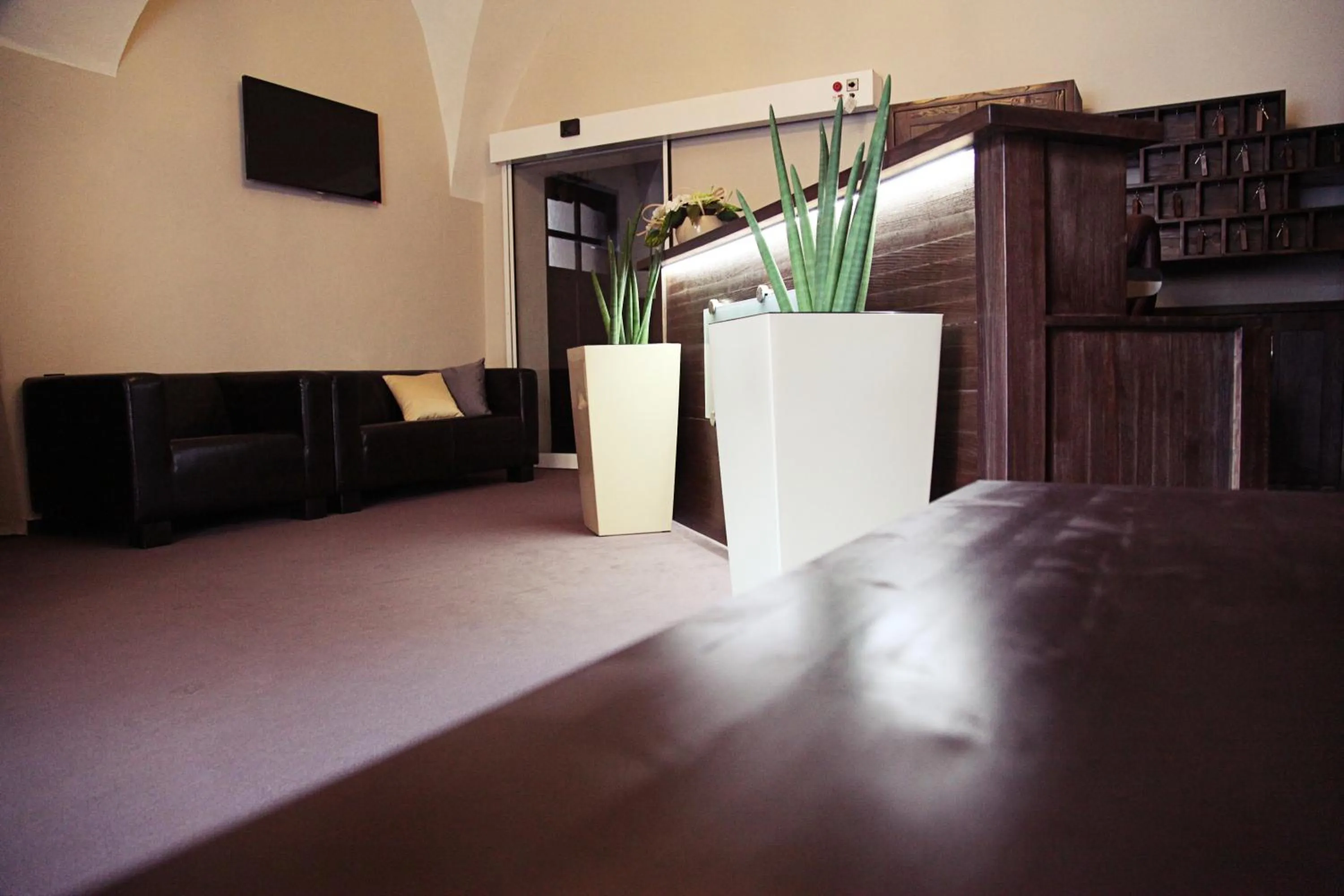 Lobby or reception in Hotel U Hradu