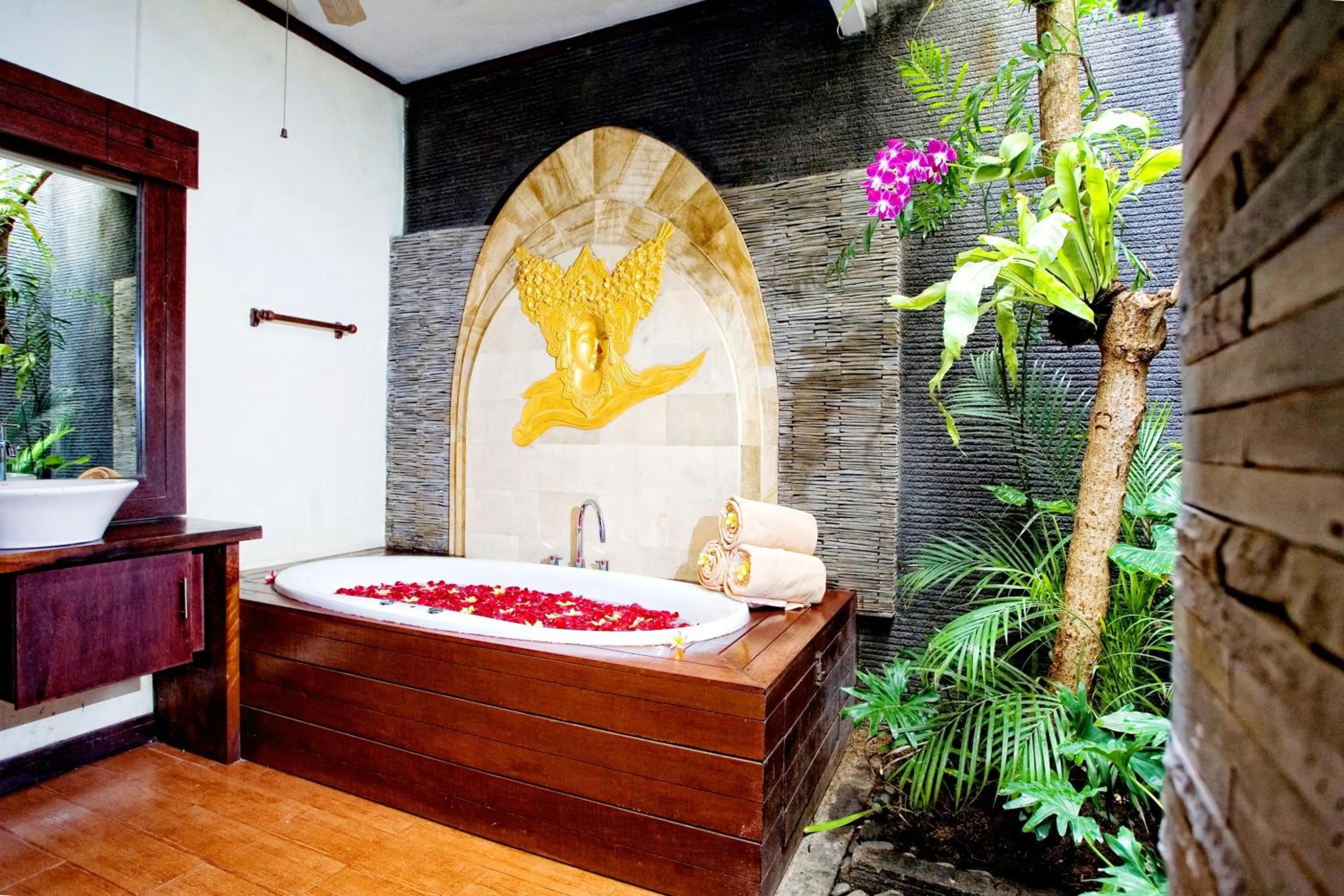 Bathroom, Bed in The Bali Dream Villa Seminyak