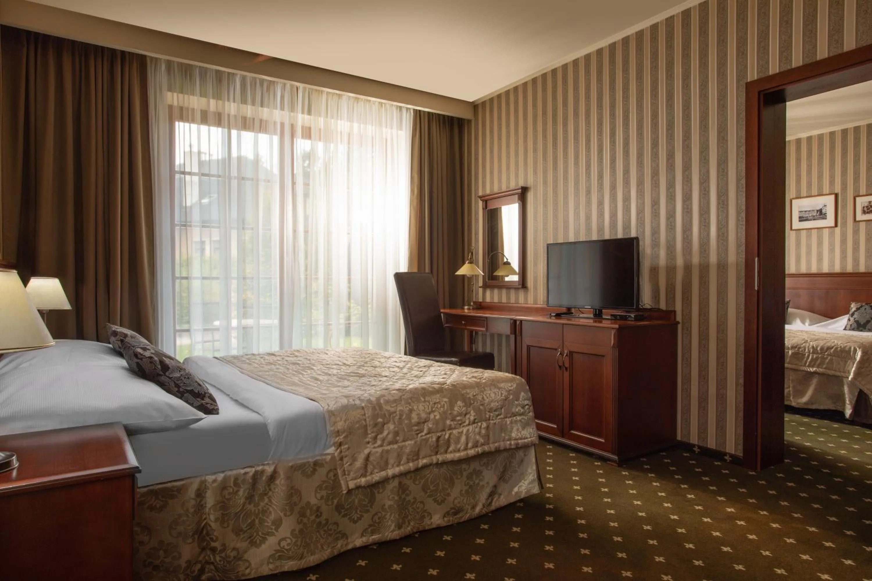 Bed in Wellness Golf Hotel Morris