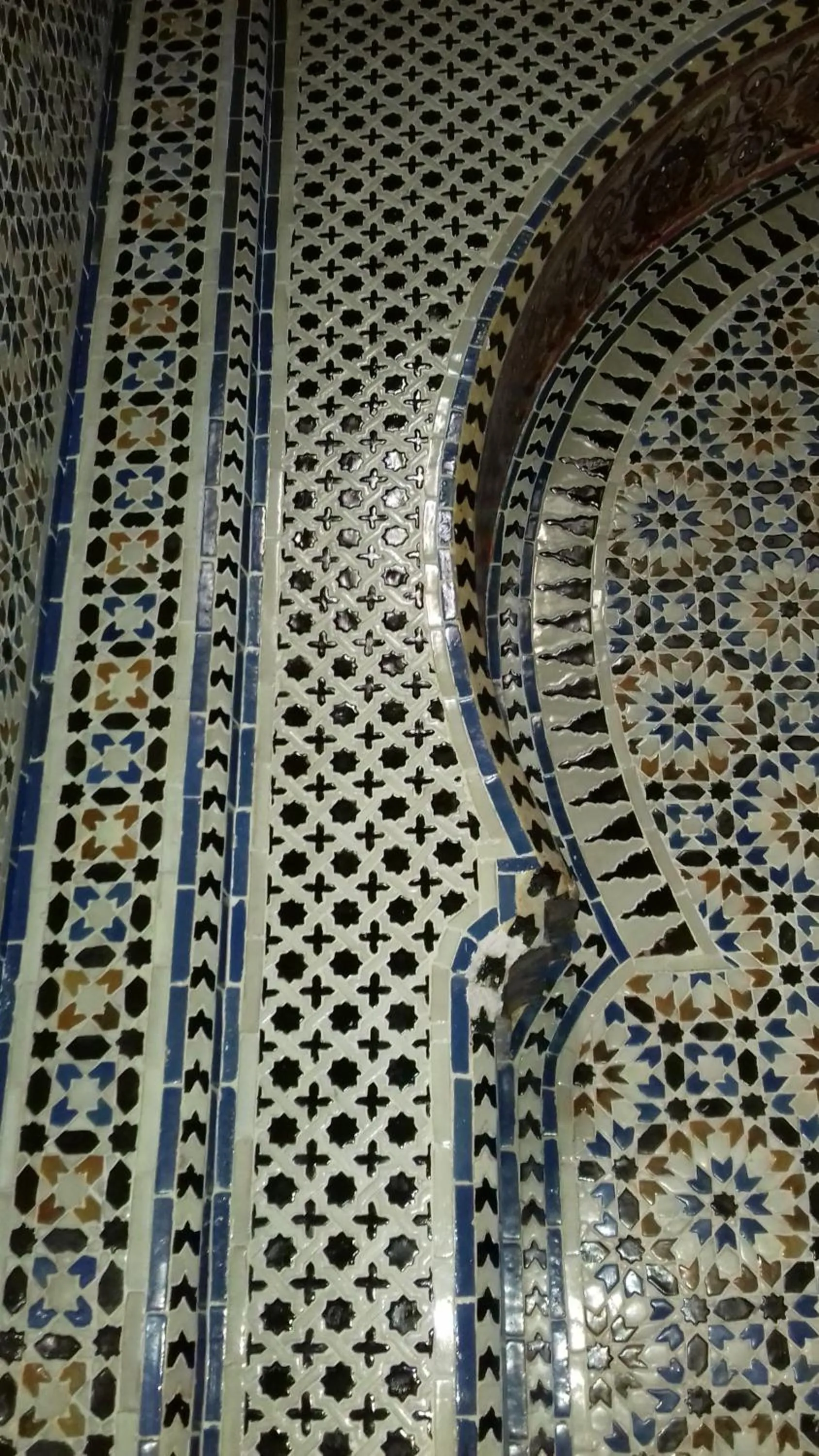 Decorative detail in Riad EL Manantial,Dar Hajjaj,Patrimonio del SXIX