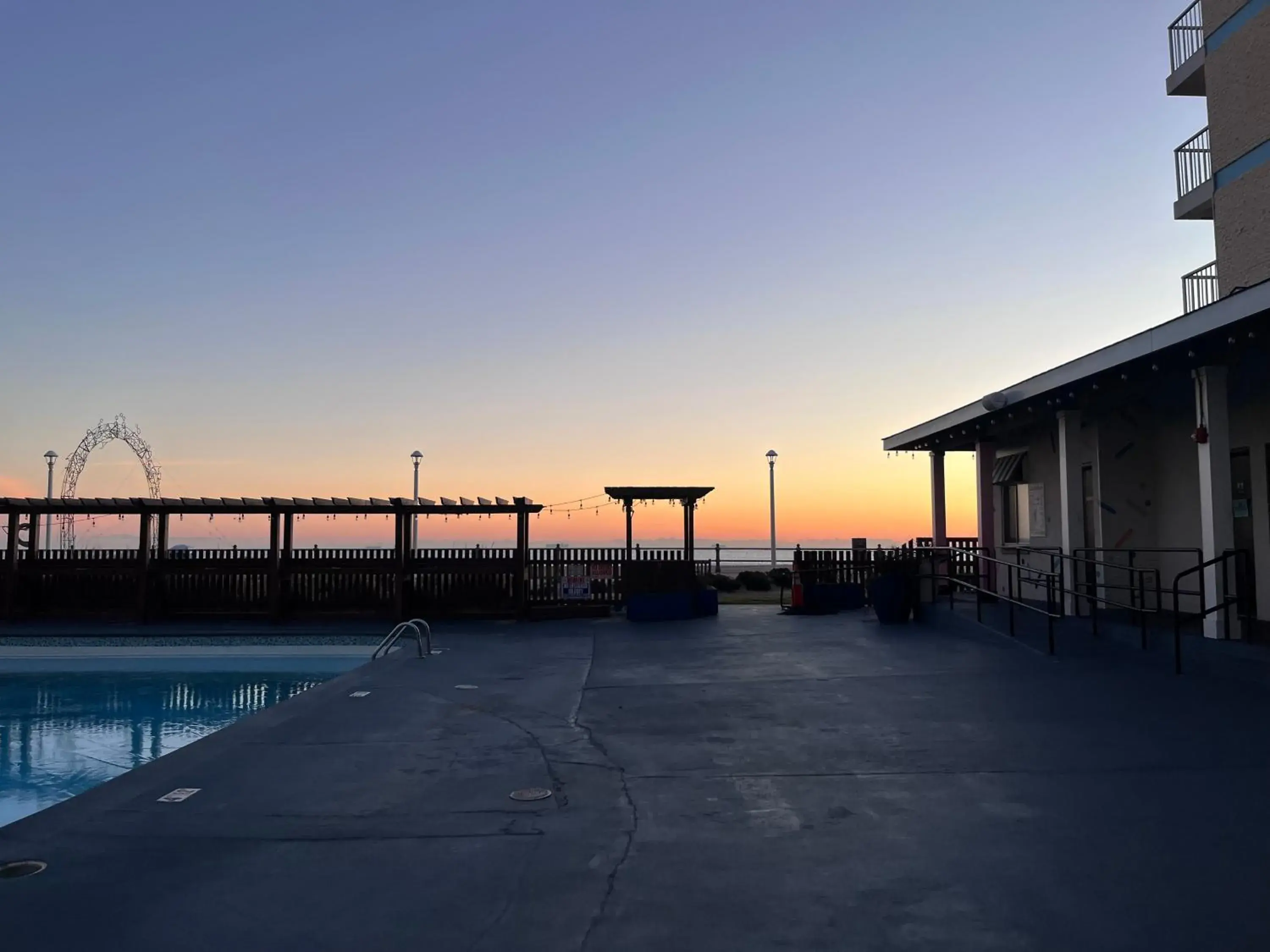 Pool view in Spark by Hilton Virginia Beach Oceanfront Pool view in Spark by Hilton Virginia Beach Oceanfront