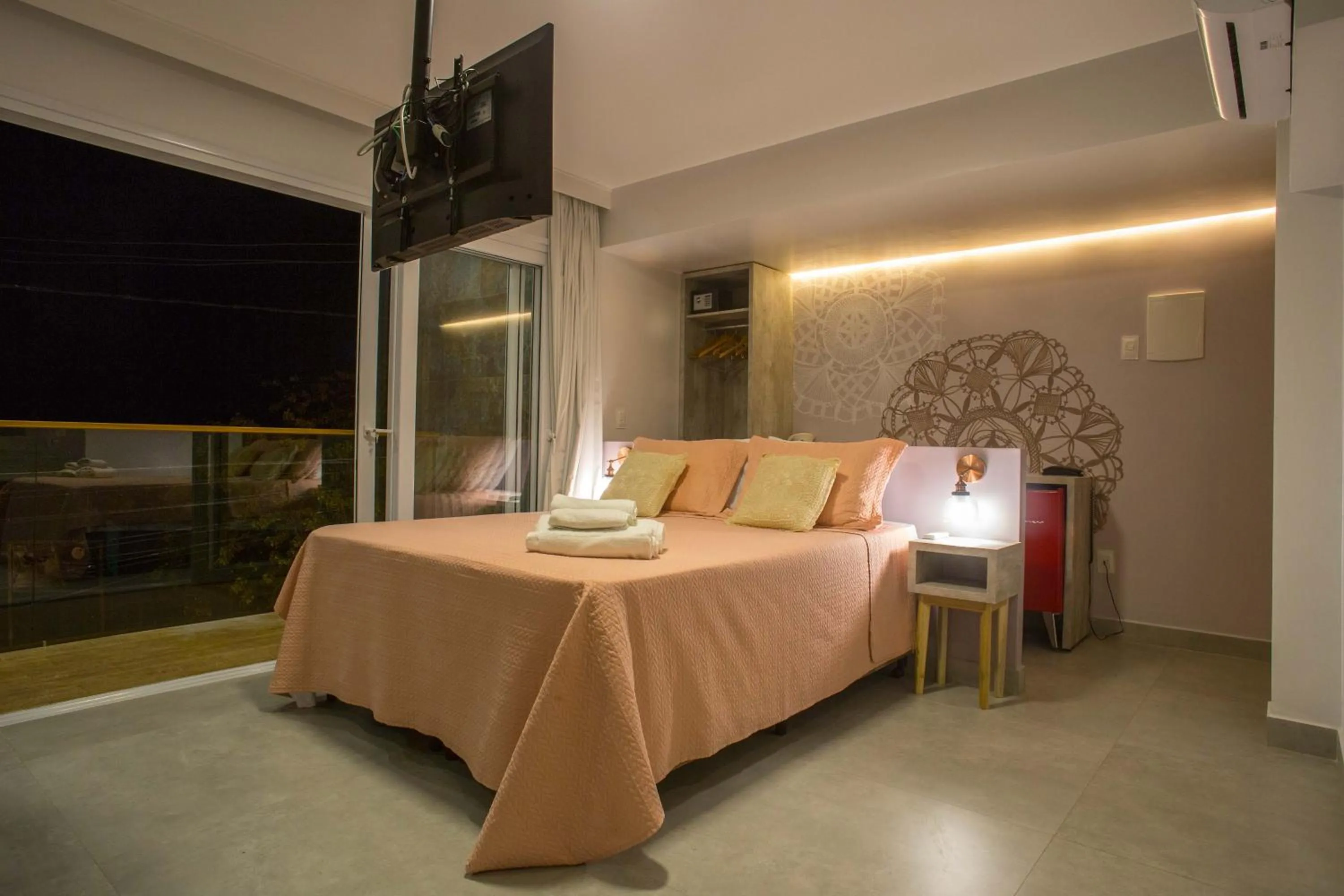 Bed in Pousada Renda do Mar