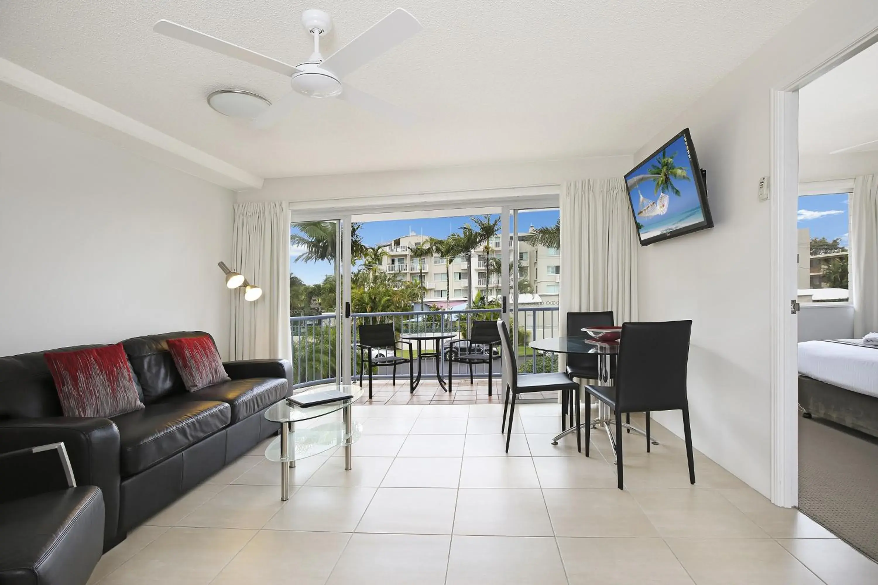 Balcony/Terrace, Bed in Beachside Mooloolaba Balcony/Terrace, Bed in Beachside Mooloolaba