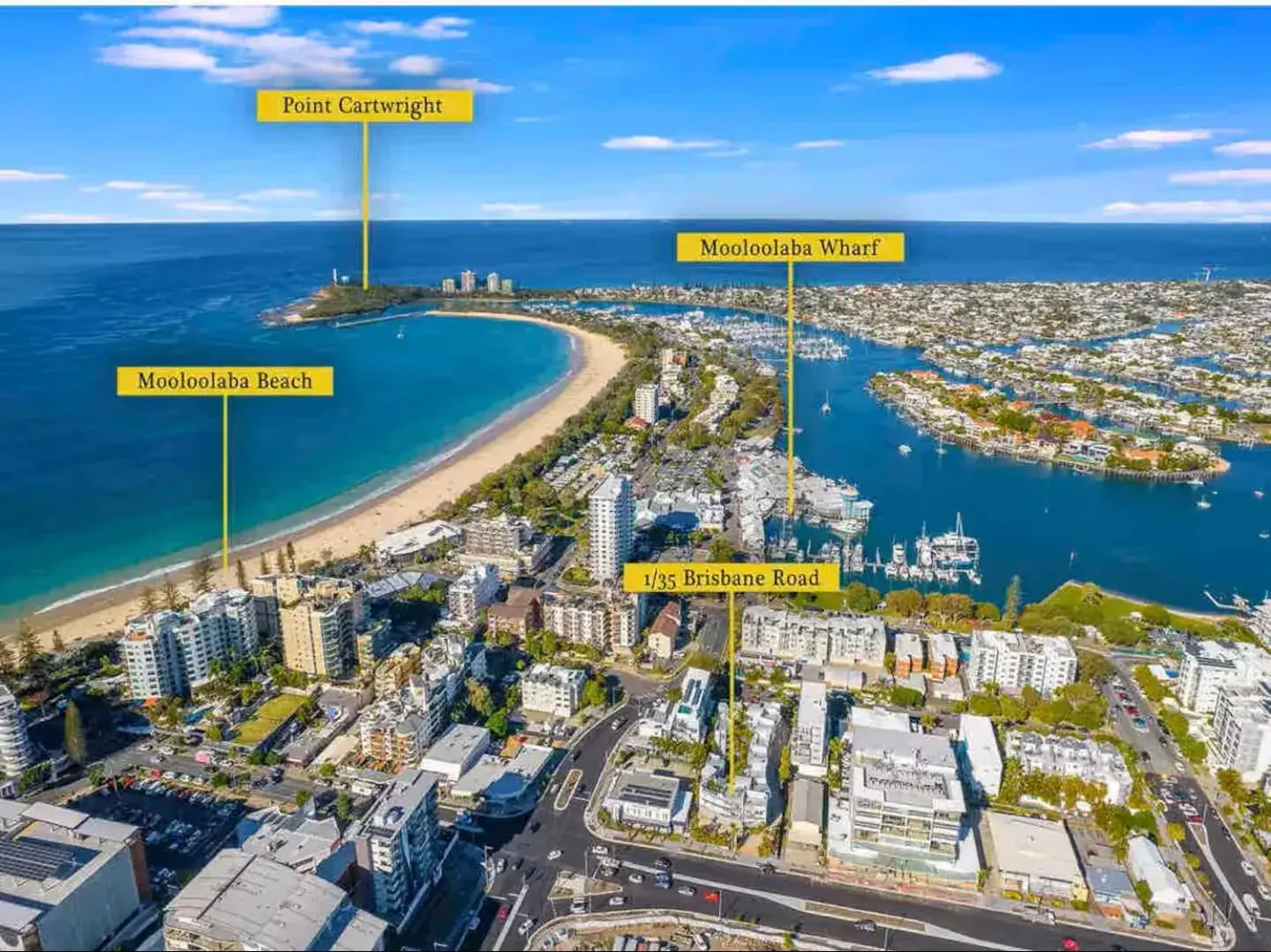 Bird's eye view in Beachside Mooloolaba Bird's eye view in Beachside Mooloolaba