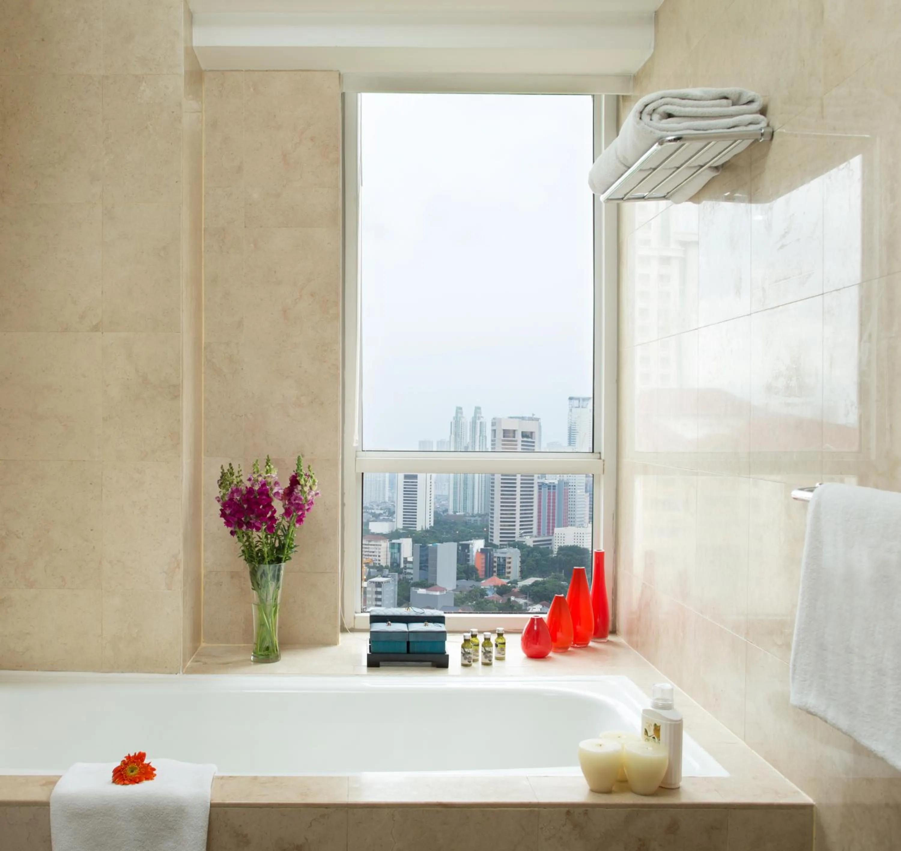 Bathroom, Bed in Somerset Berlian Jakarta
