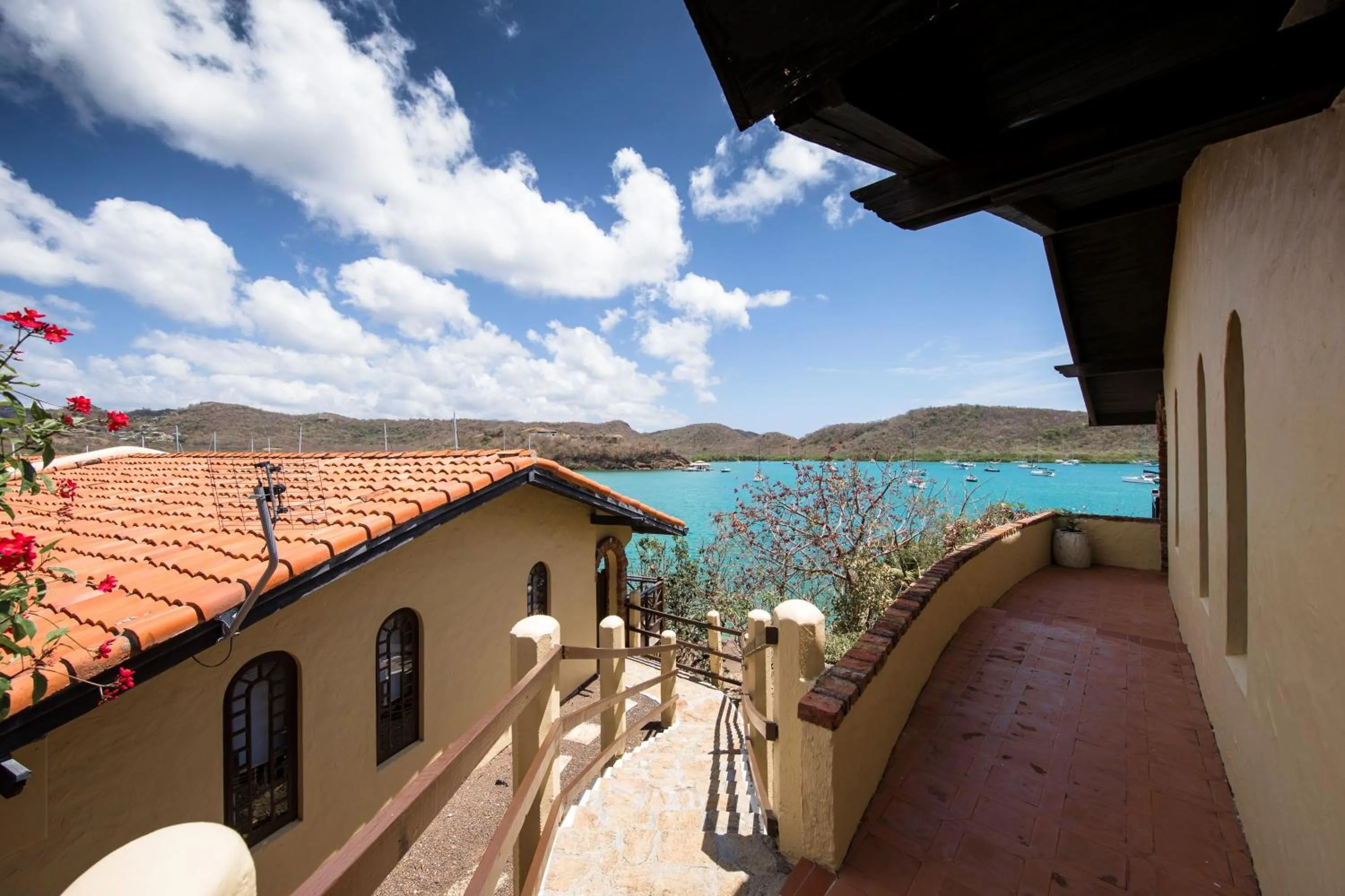 Patio in Secret Harbour Boutique Hotel and Marina