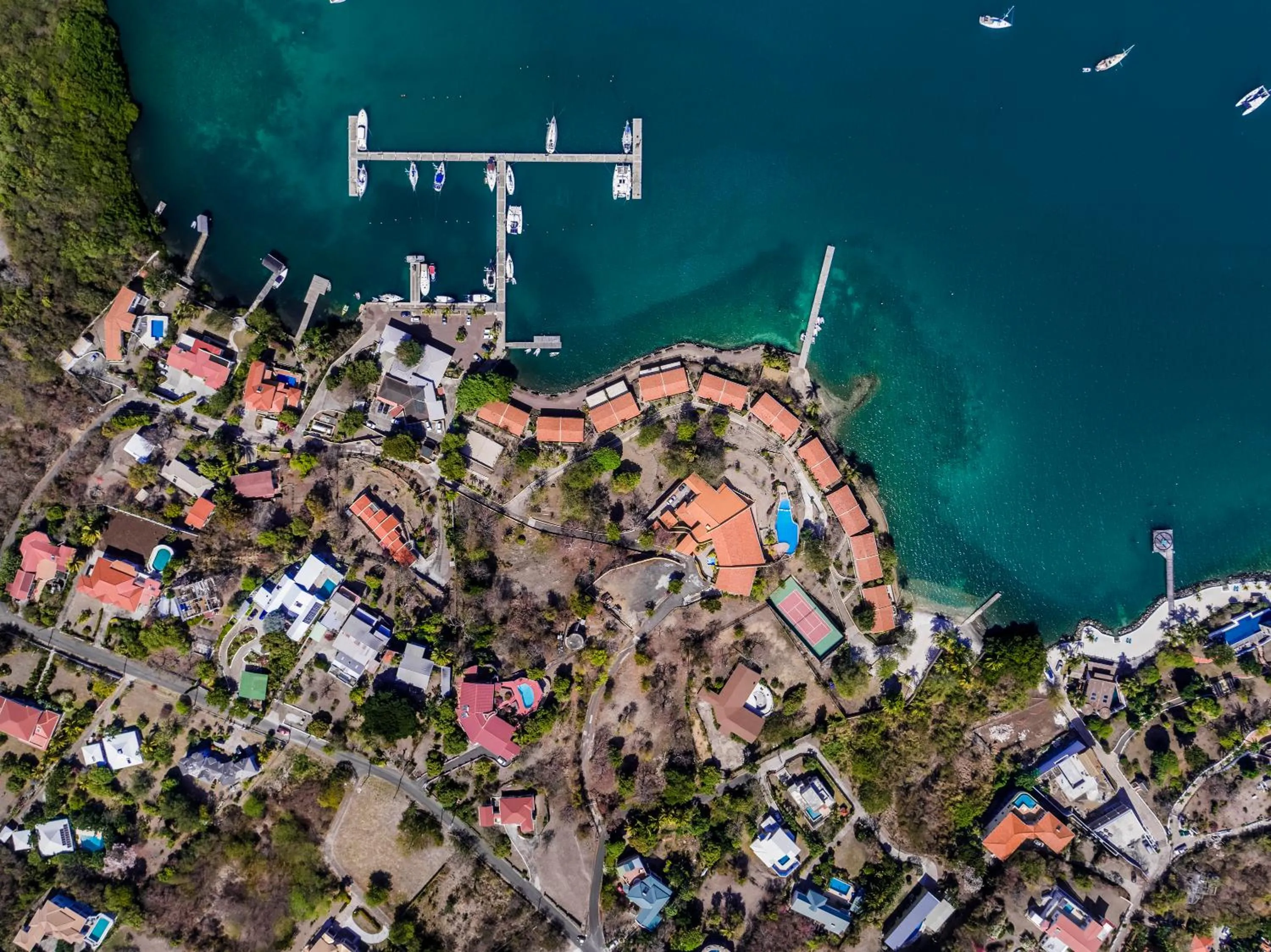 Bird's eye view in Secret Harbour Boutique Hotel and Marina