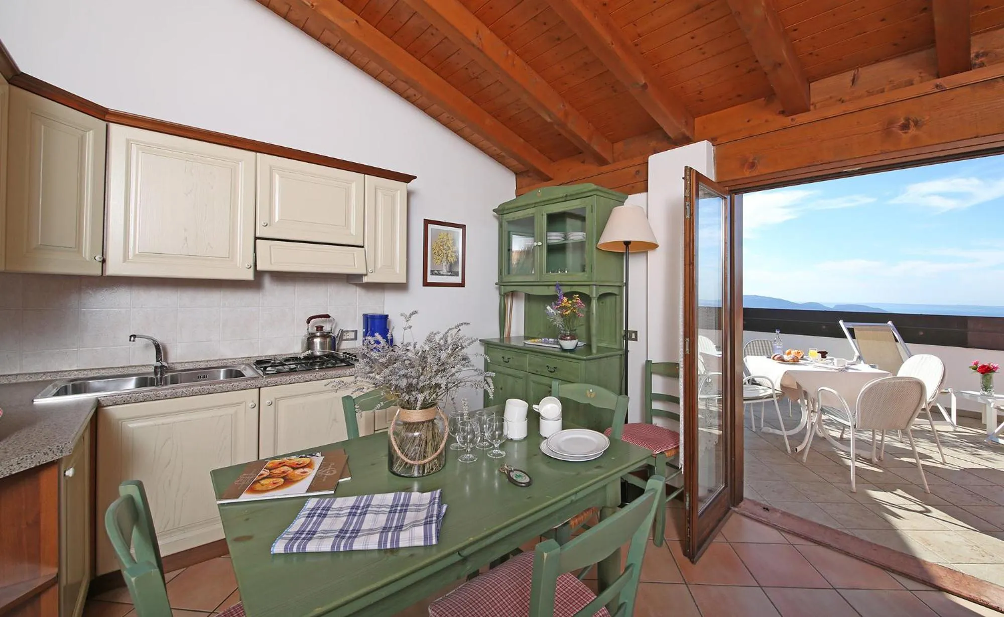 Kitchen or kitchenette in Hotel Residence Panorama La Forca, GTSGroup