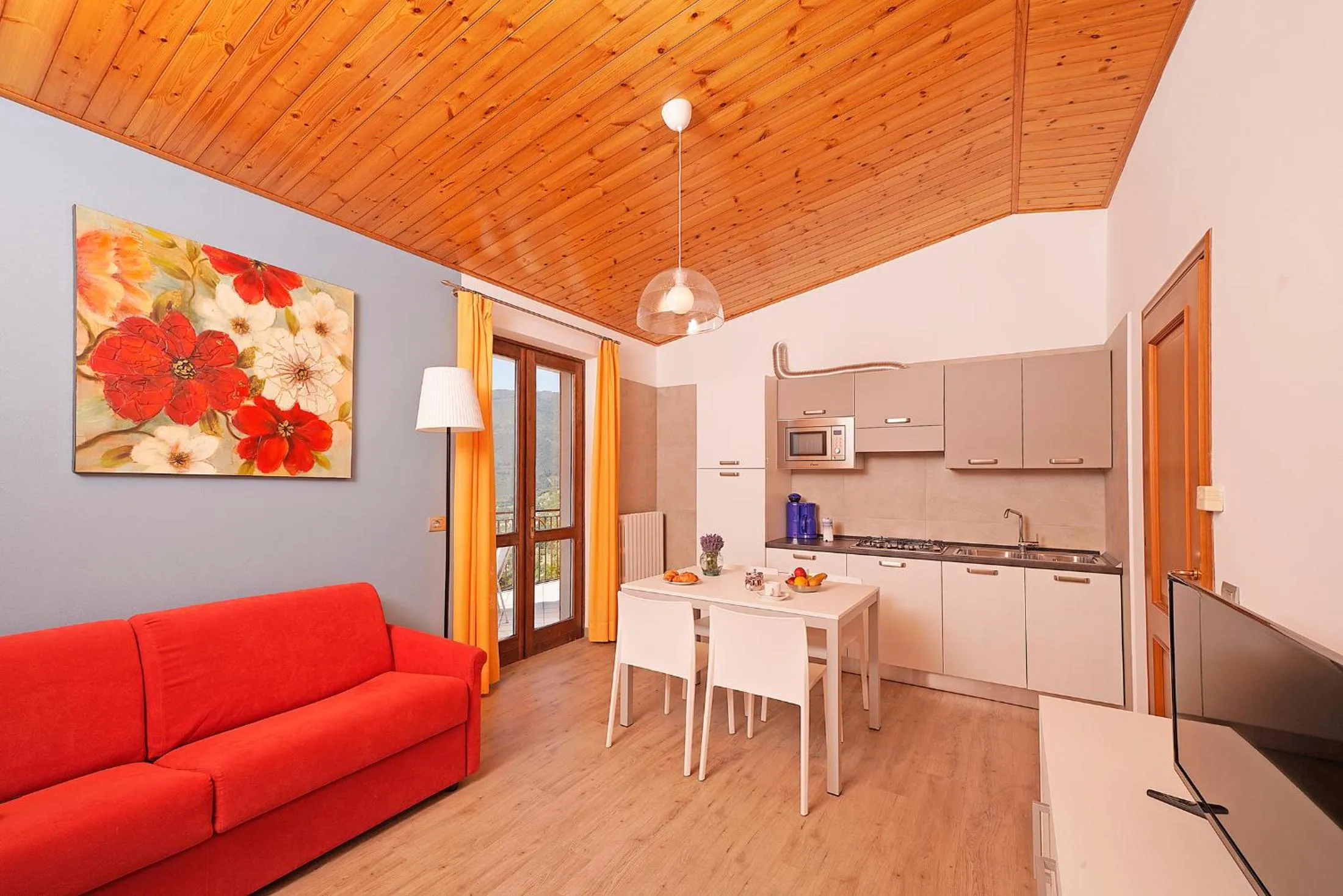 Kitchen or kitchenette in Hotel Residence Panorama La Forca, GTSGroup