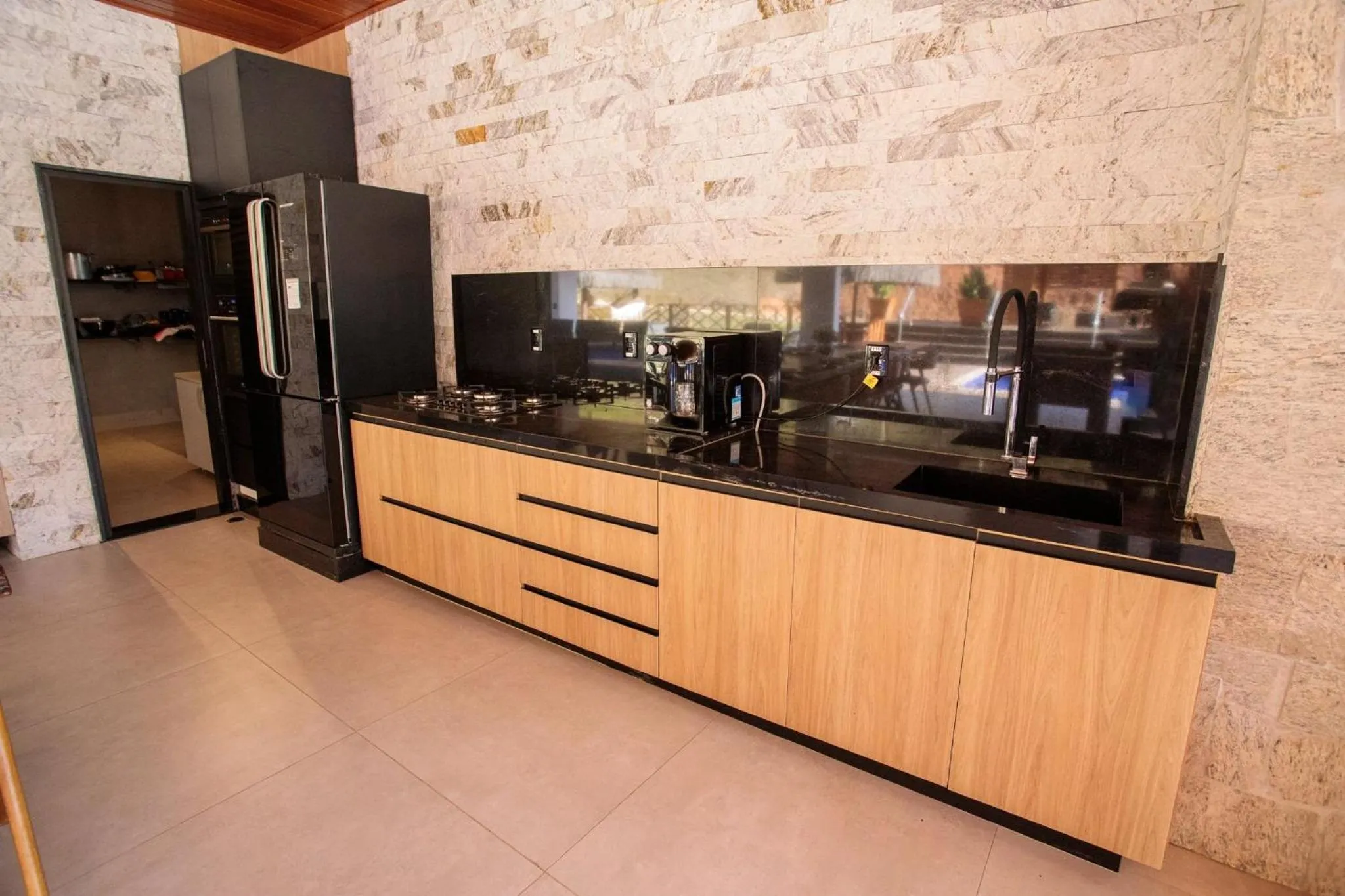 Kitchen or kitchenette in Sítio Cinco Folhas, recanto com vista pra montanha