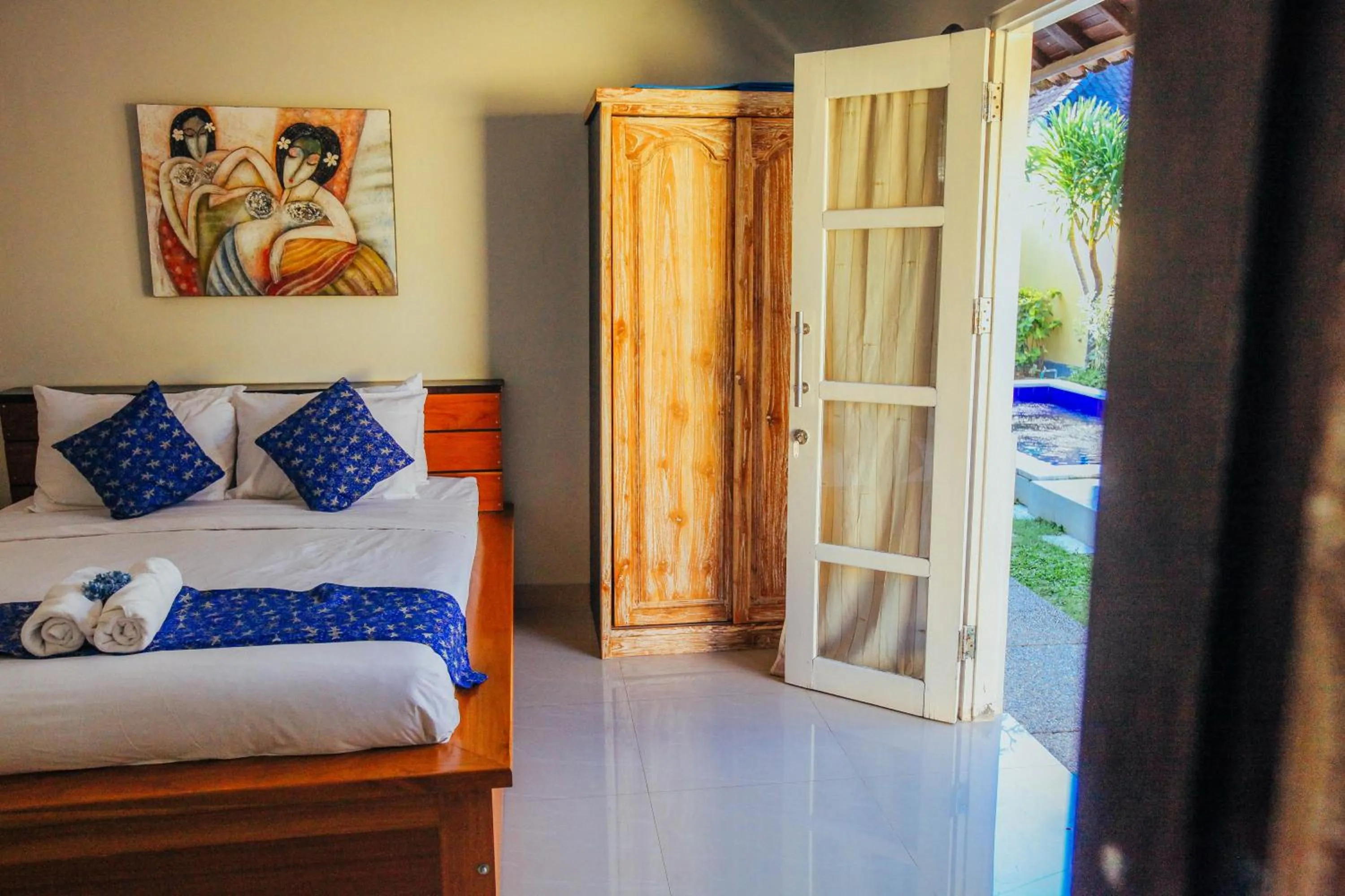 Bed in Villa Matahari