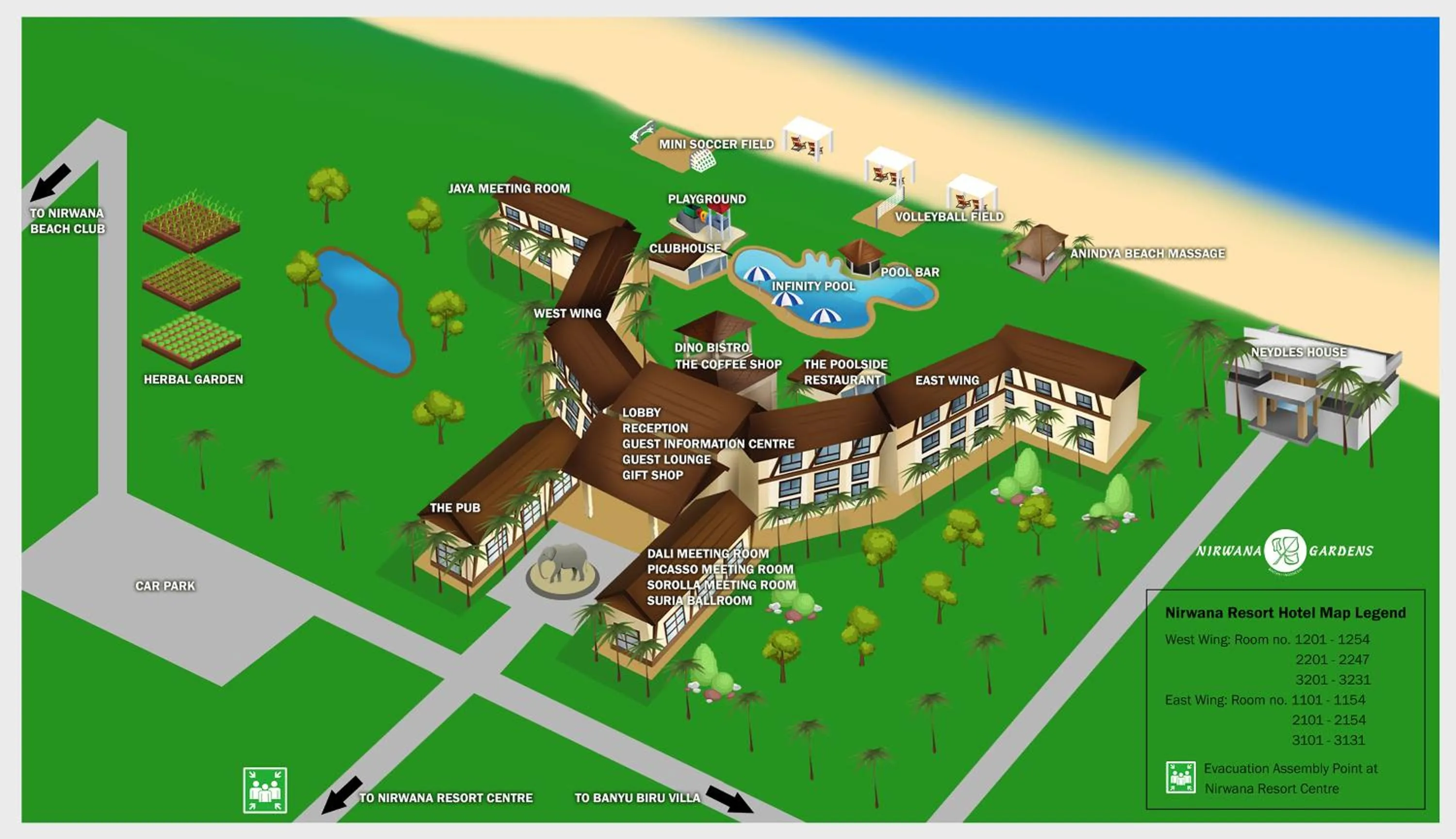 Property building in Nirwana Resort Hotel