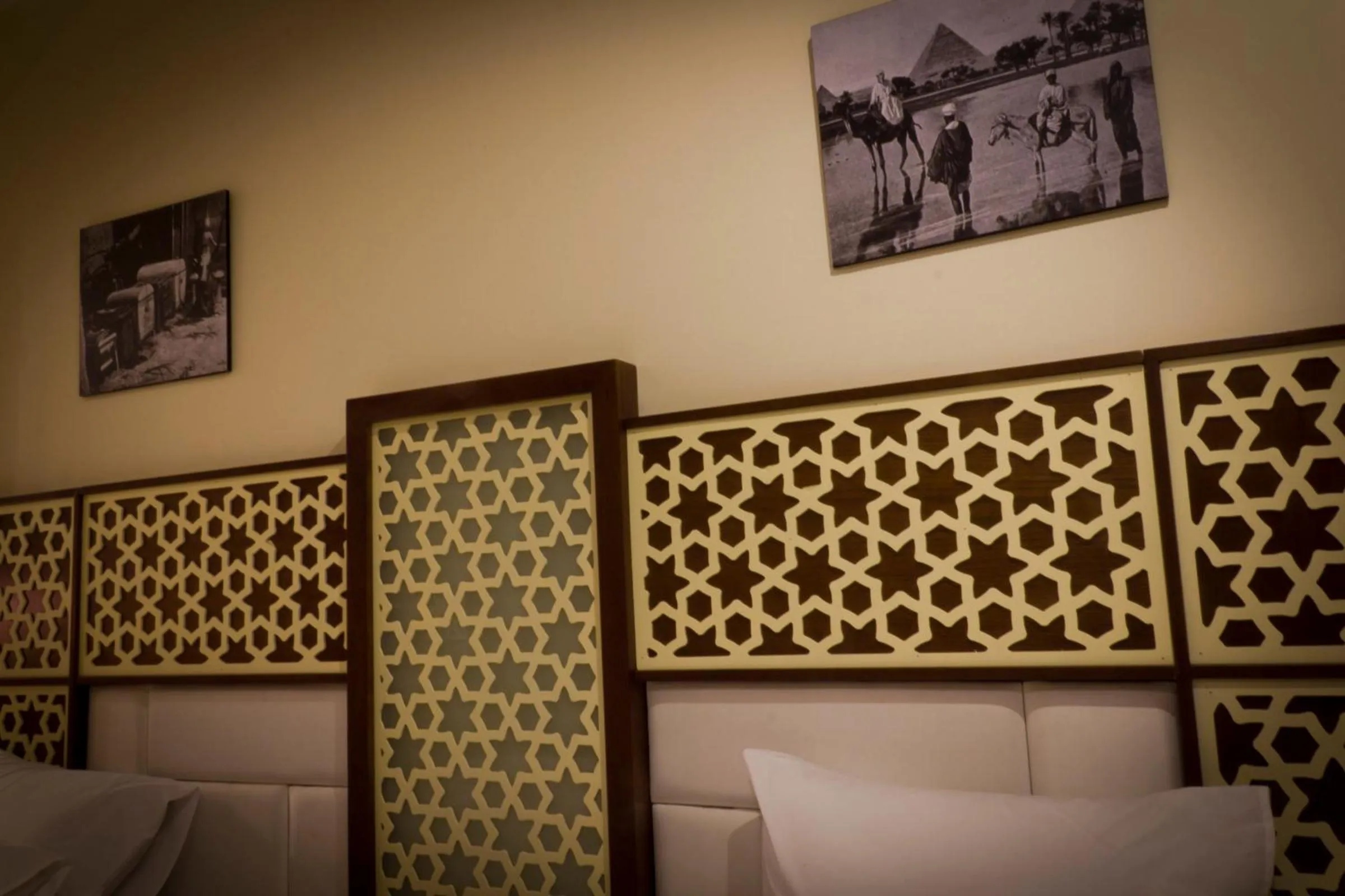 Decorative detail, Bed in Pyramids Valley Boutique Hotel