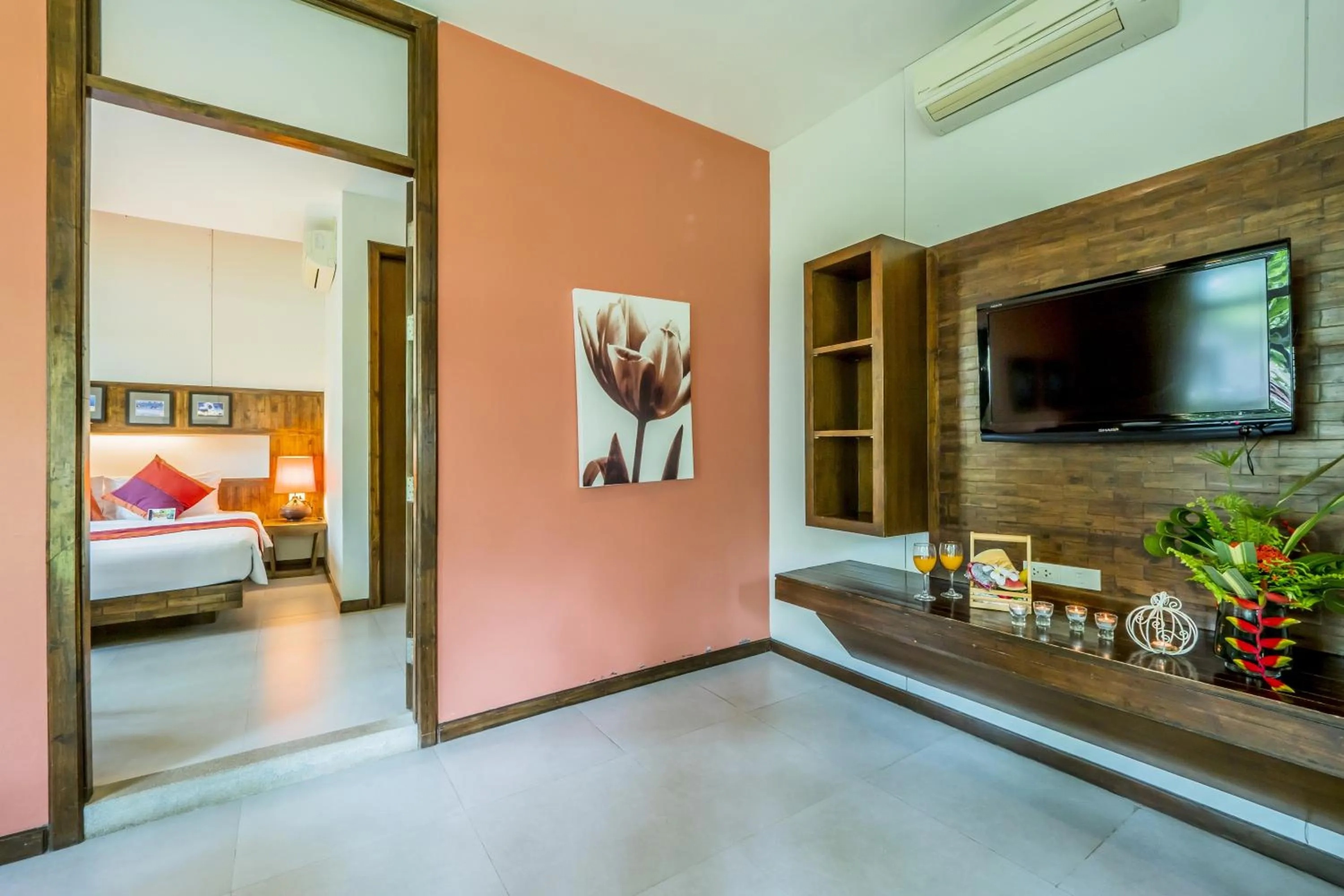 air conditioner, Bed in Nana Resort Kaeng Krachan