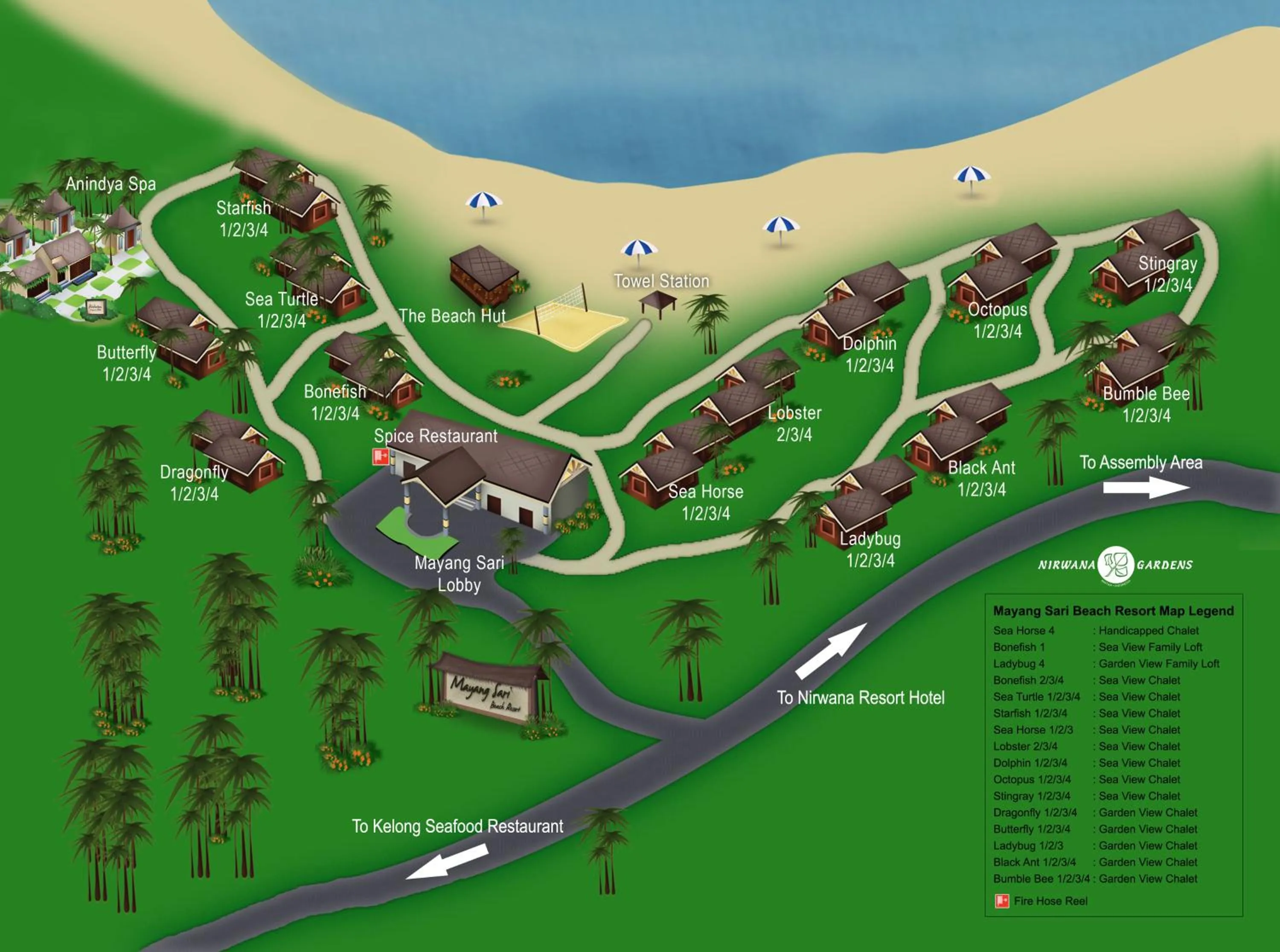 Property building in Mayang Sari Beach Resort