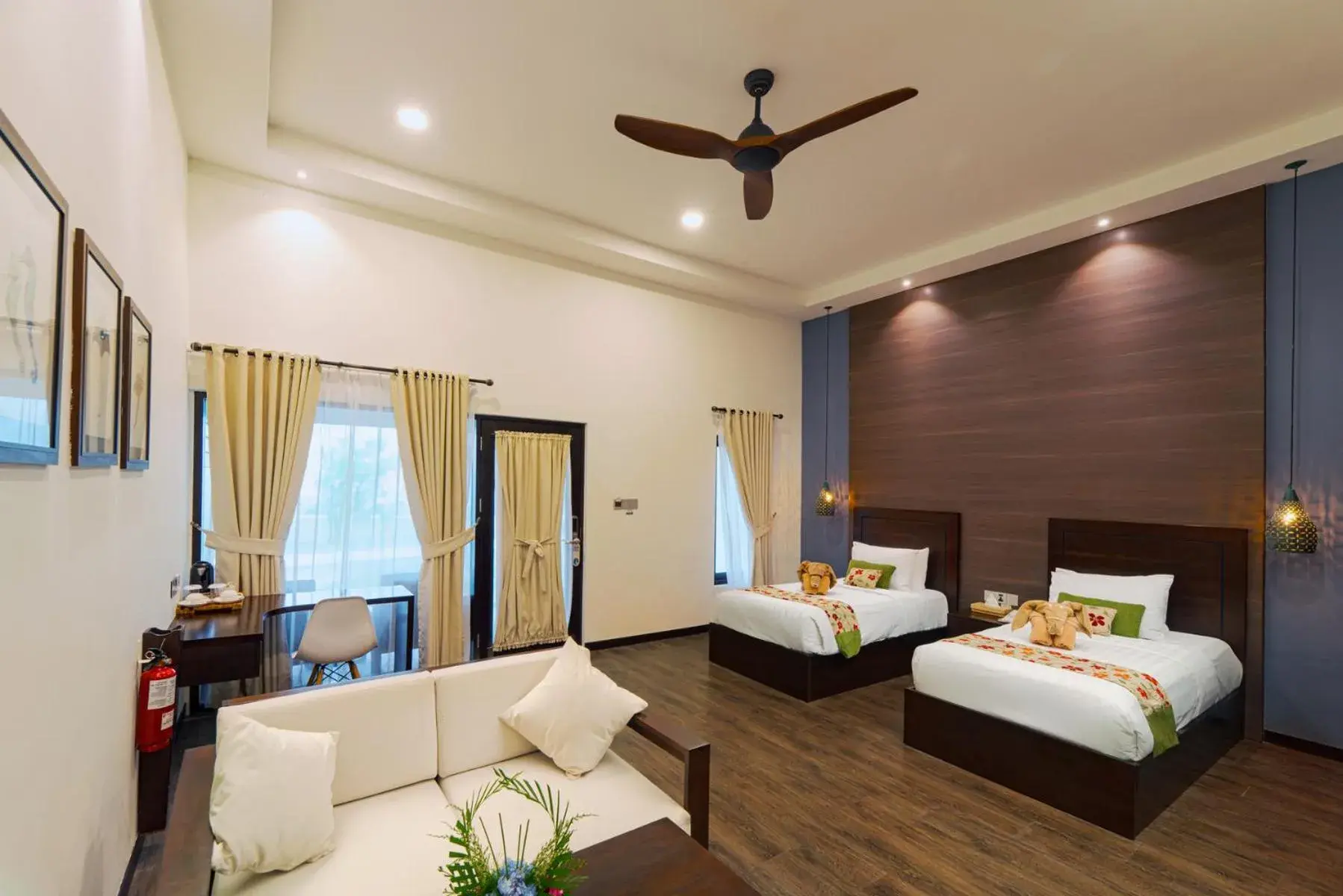 Bed in Mayang Sari Beach Resort Bed in Mayang Sari Beach Resort