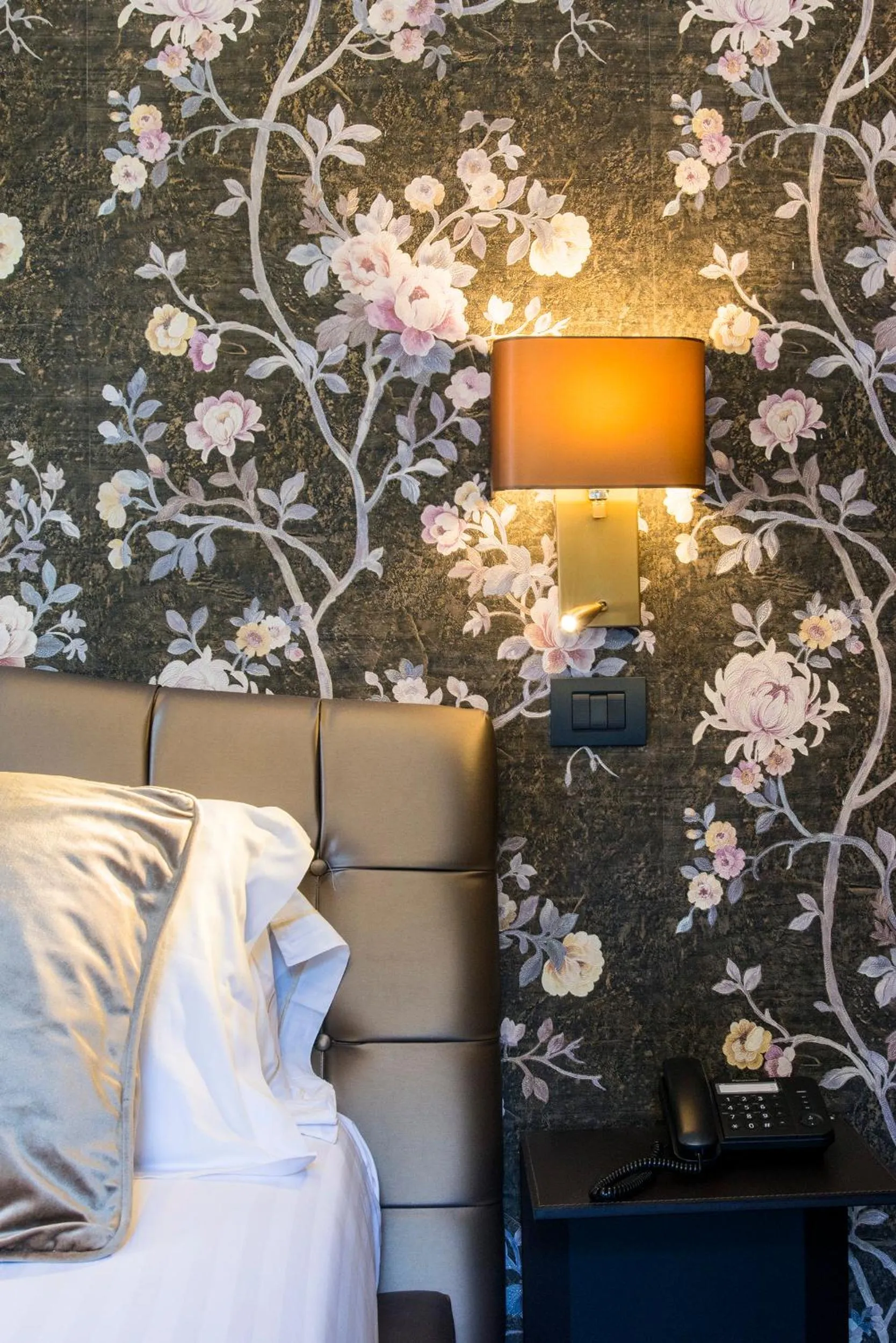 Decorative detail, Bed in Via Veneto Suites