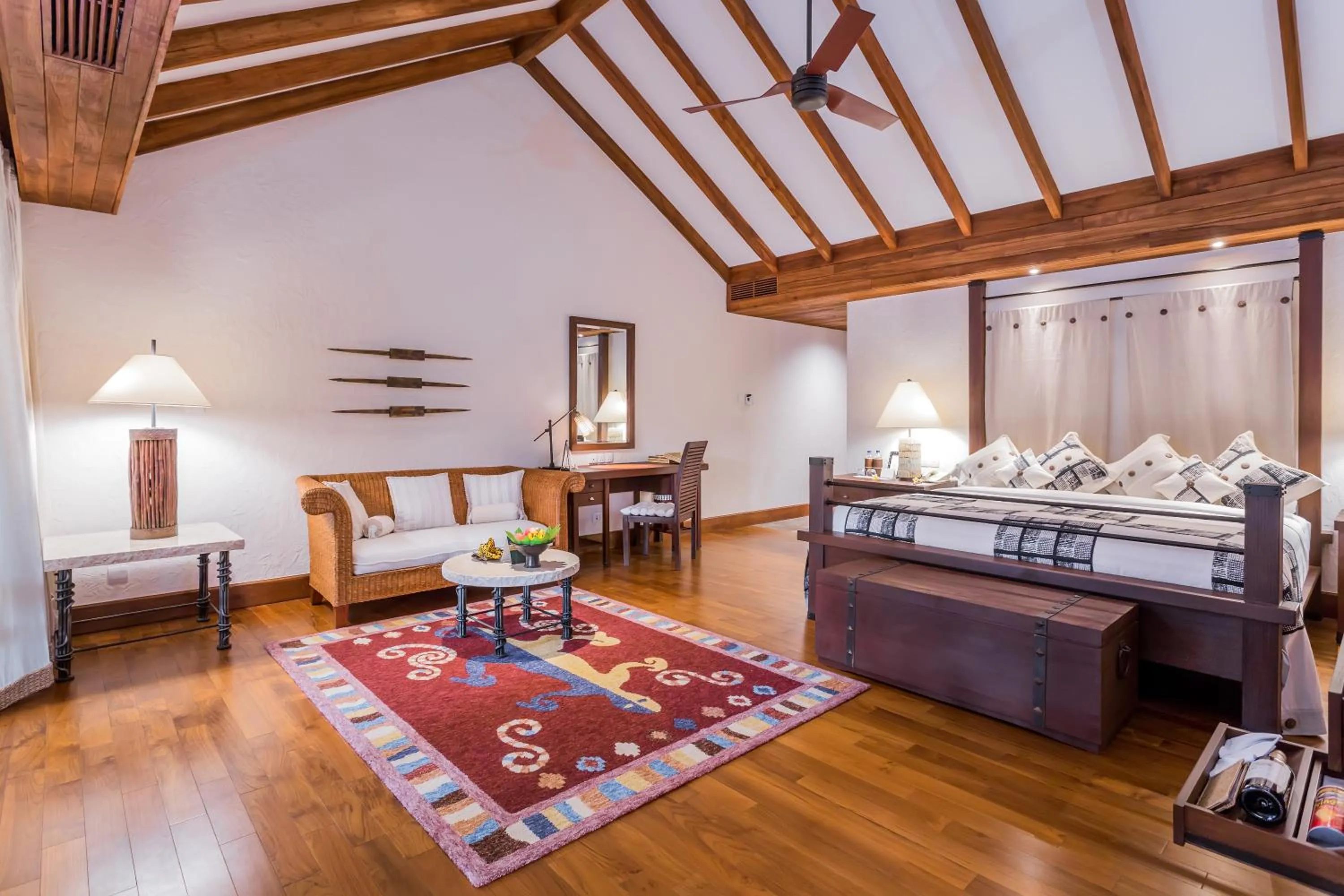 Bedroom, Bed in The Oberoi Beach Resort, Lombok