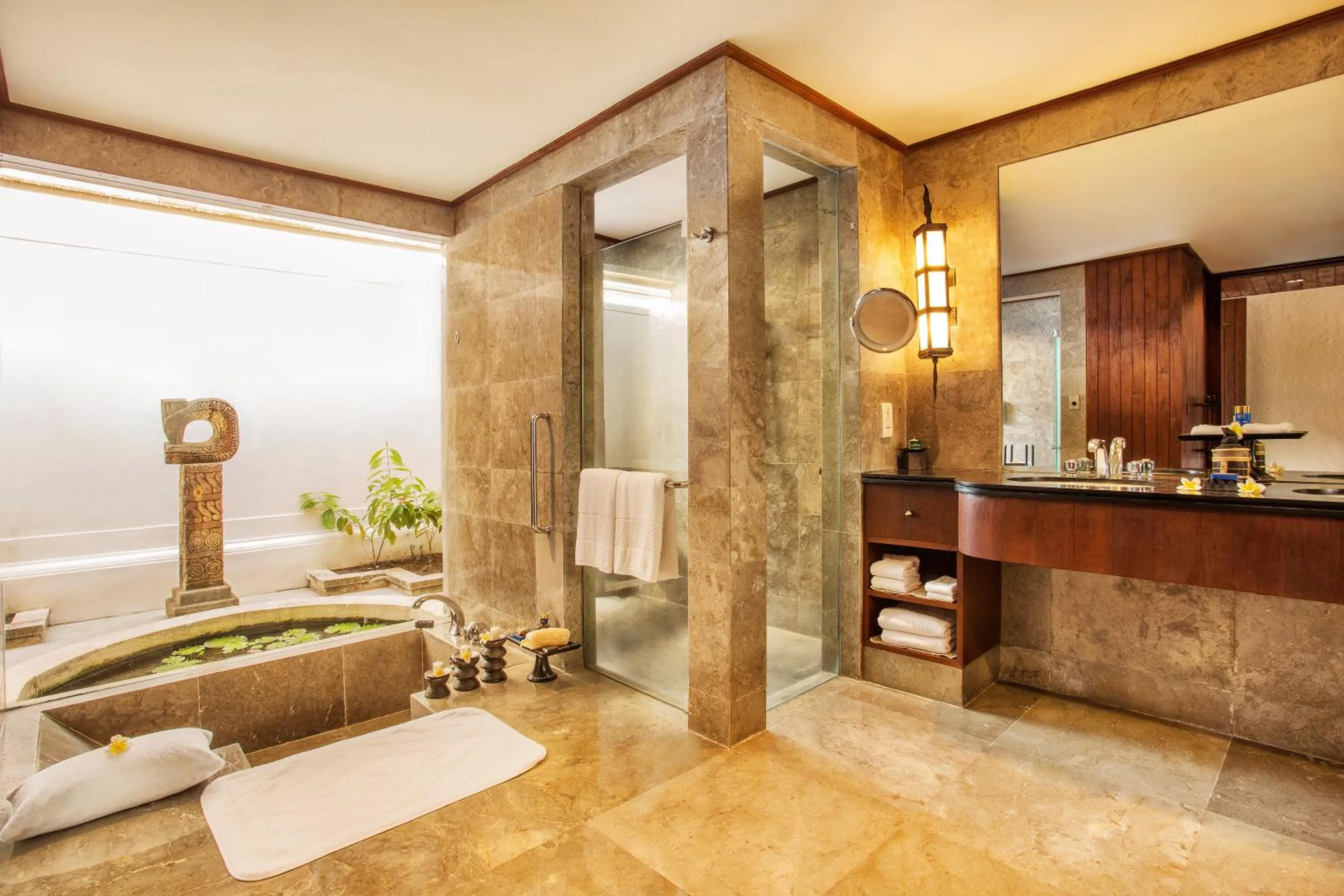 Bathroom in The Oberoi Beach Resort, Lombok